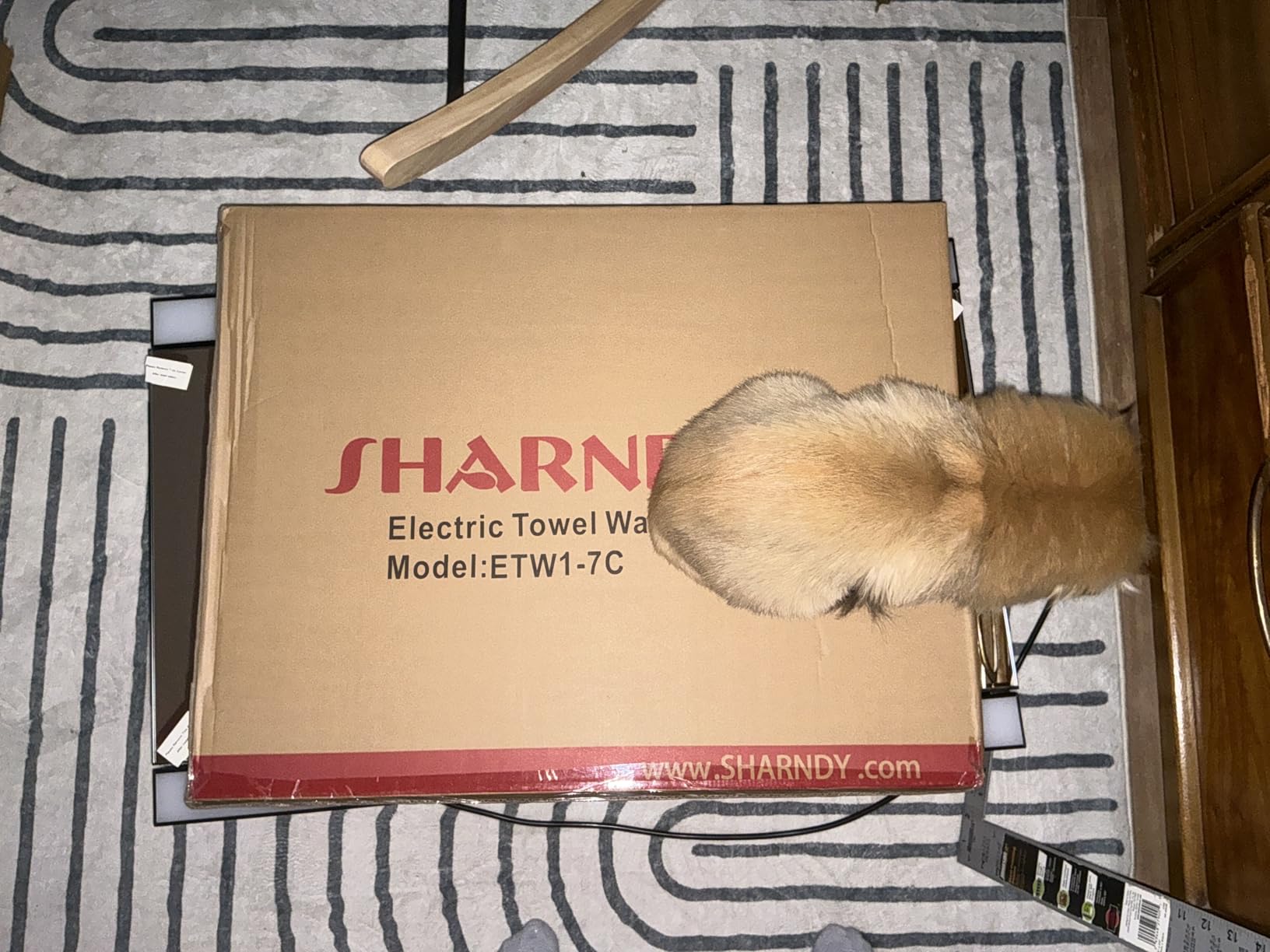 Electric Towel Rack with Voice Control for Alexa & Google Home,TUYA-Wall-Mounted Bathroom Heating Towel Warmer,Stainless Steel Material,31.5x20.08x4.41in,Plug-in,Black,10 Bars customer photo 2