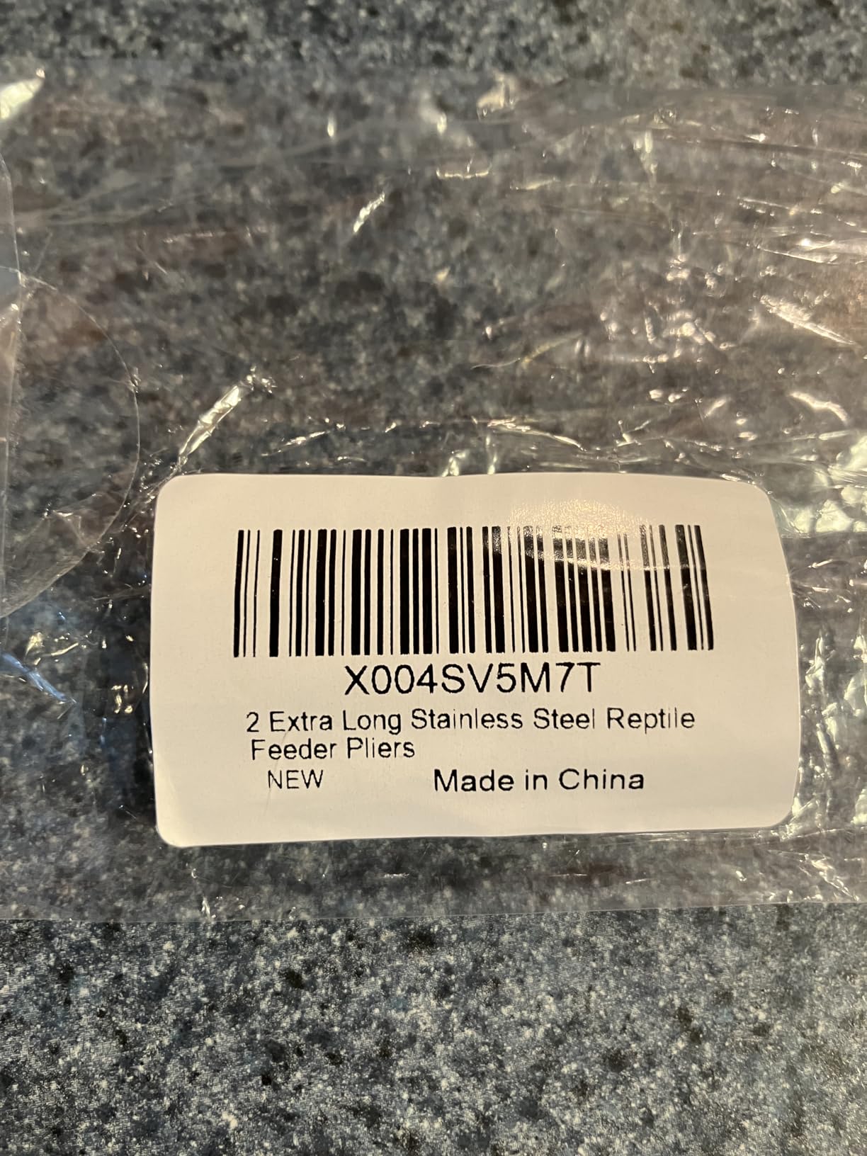 2 Pack Extra Long Stainless Steel Reptile Feeding Tongs with Rubber Tip - 10.6