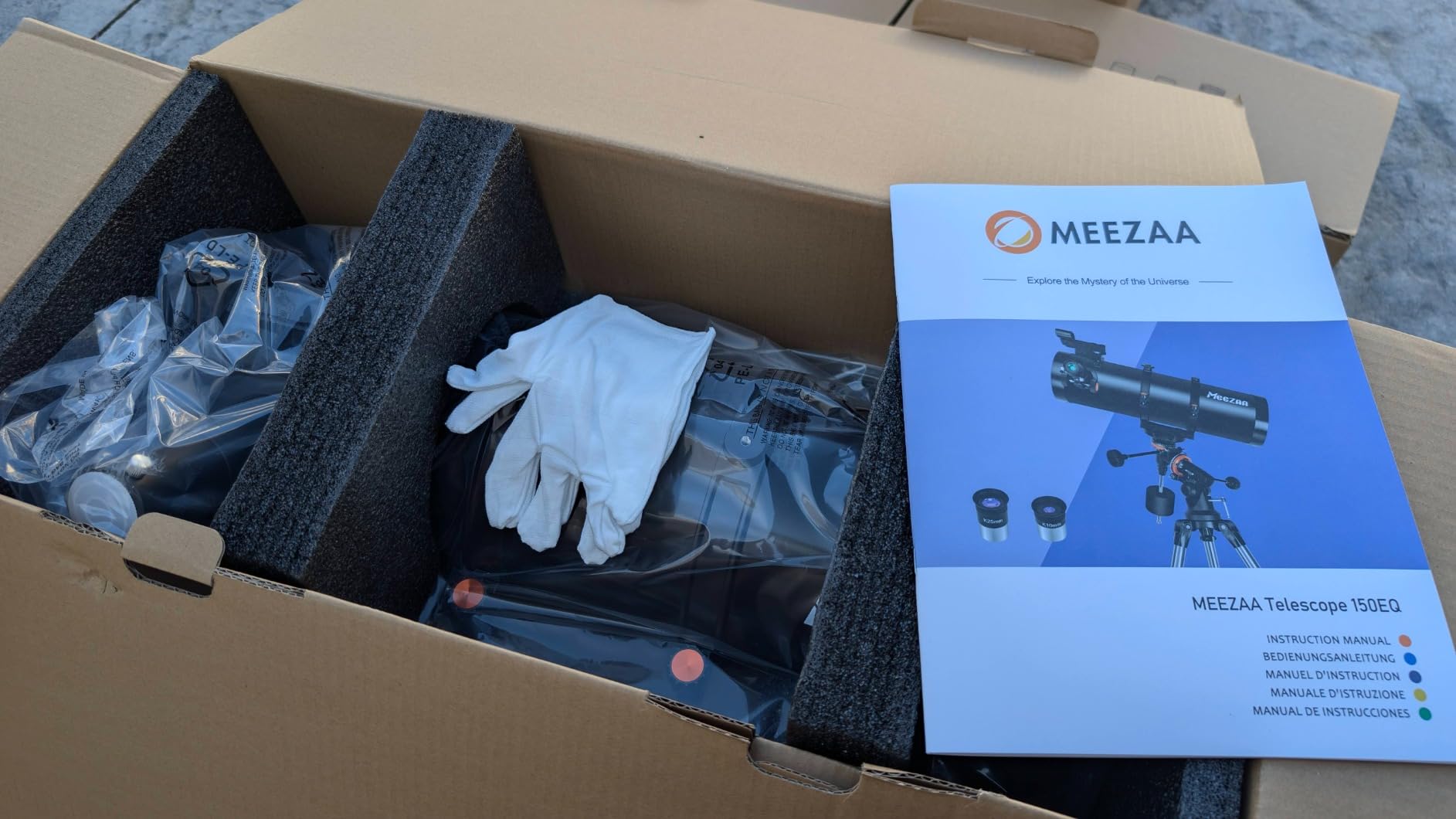 Telescope, 150EQ Newtonian Reflector Telescope for Adults Astronomy Beginners, Professional Astronomical Telescopes with Equatorial Mount, Phone Adapter, Tripod, Moon Filter and Large Carry Bag customer photo 2