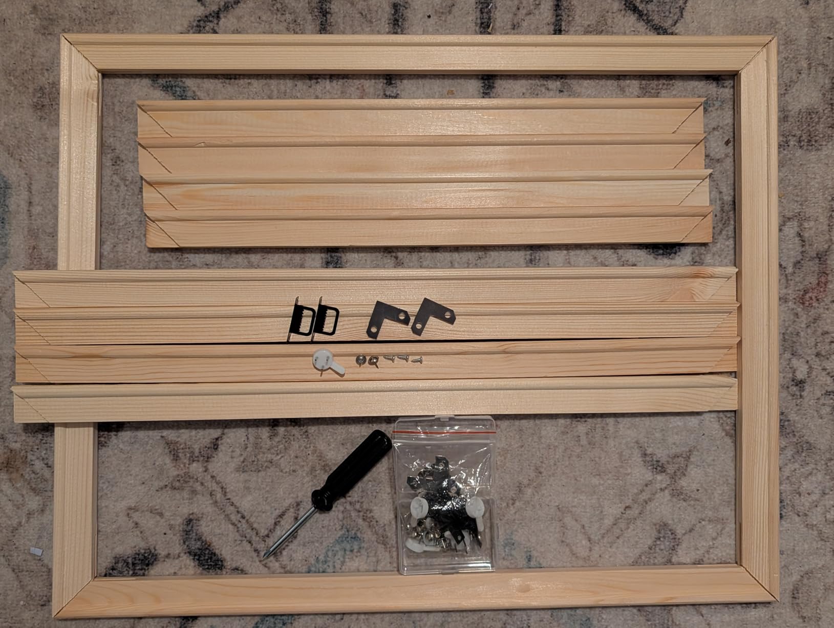 3 Set 16x20 Inch DIY Wood Canvas Frame Kit Wooden Stretcher Bars Removable Lightweight Stretcher Frames for Oil Painting Canvas Art Diamond Prints Poster Needlepoint Arts Embroidery Stitch Supplies customer photo 2