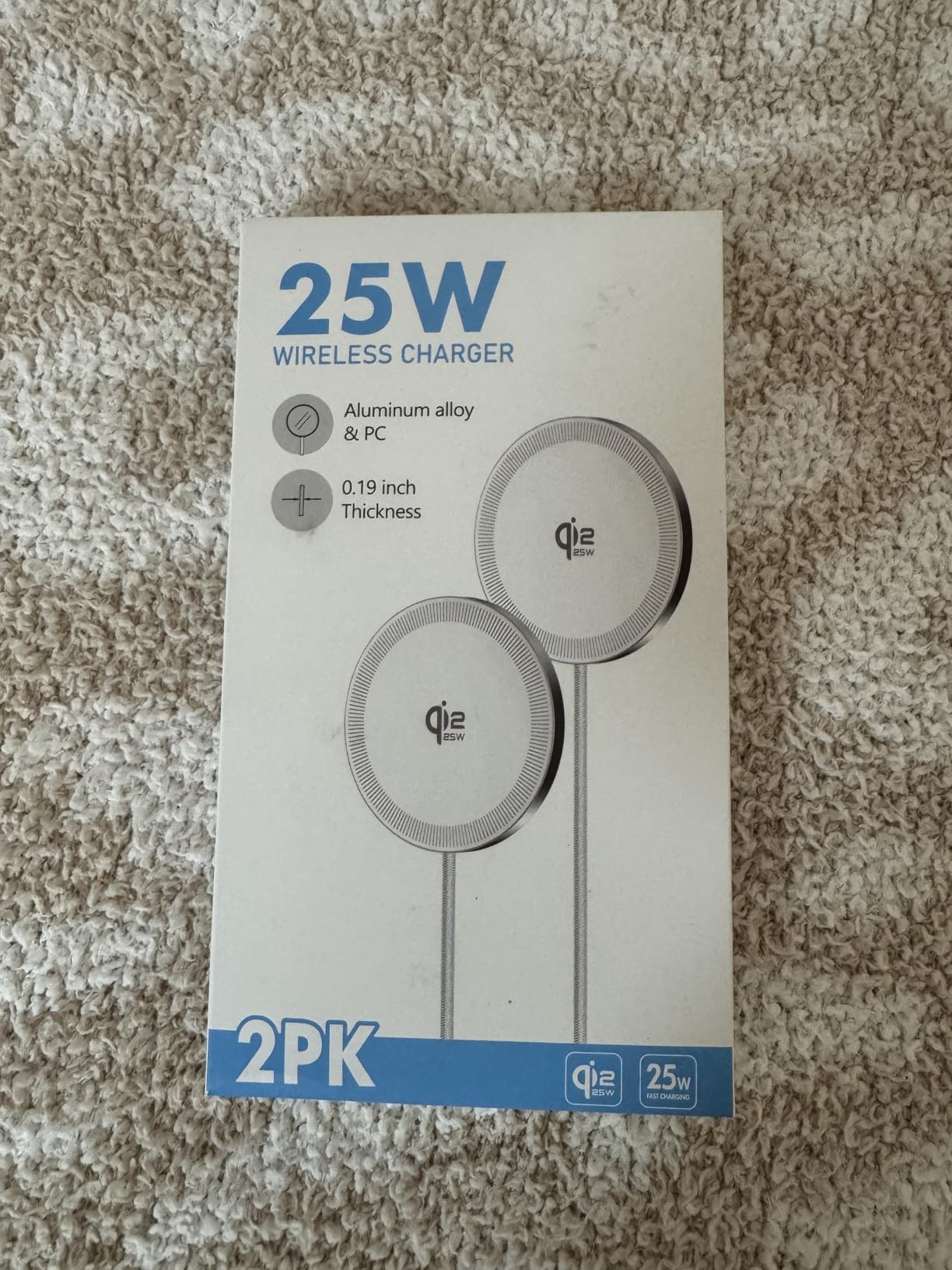 25W Magnetic Wireless Charging Pad: Qi2.2 Qi2 MagSafe Fast Charger for iPhone Air 17e 17 16 15 14 Pro Max, Samsung Galaxy S26 S25, Google Pixel 10 & AirPods (White, 2 Pack) customer photo 2