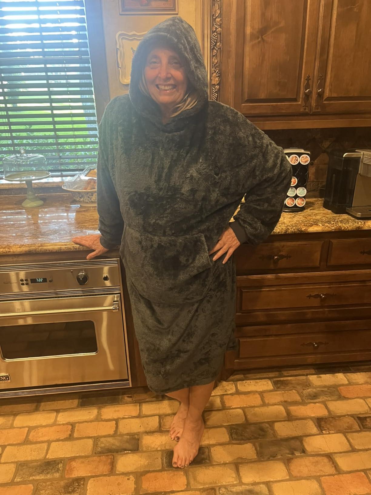 12V Heated Blankets Battery Operated, Cordless Heating Blanket Wearable Shawl, Portable Electric Wrap Poncho Blanket Hoodie, 15000mah Sherpa Heated Throw Blanket 3 Heat sets for Car, Indoor, Camping, Picnic customer photo 1