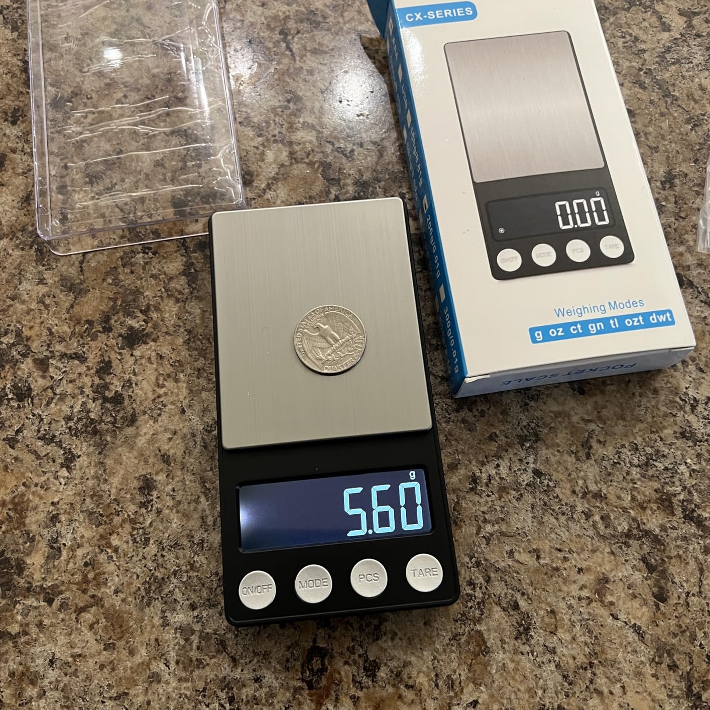 SKEAP Digital Coin Scale, Gram Scale 0.01g Accuracy for Coin Collectors, Bank Tellers and Home Use, Ideal Scale for Gold and Jewelry, 200g Capacity with Calibration Weight customer photo 1