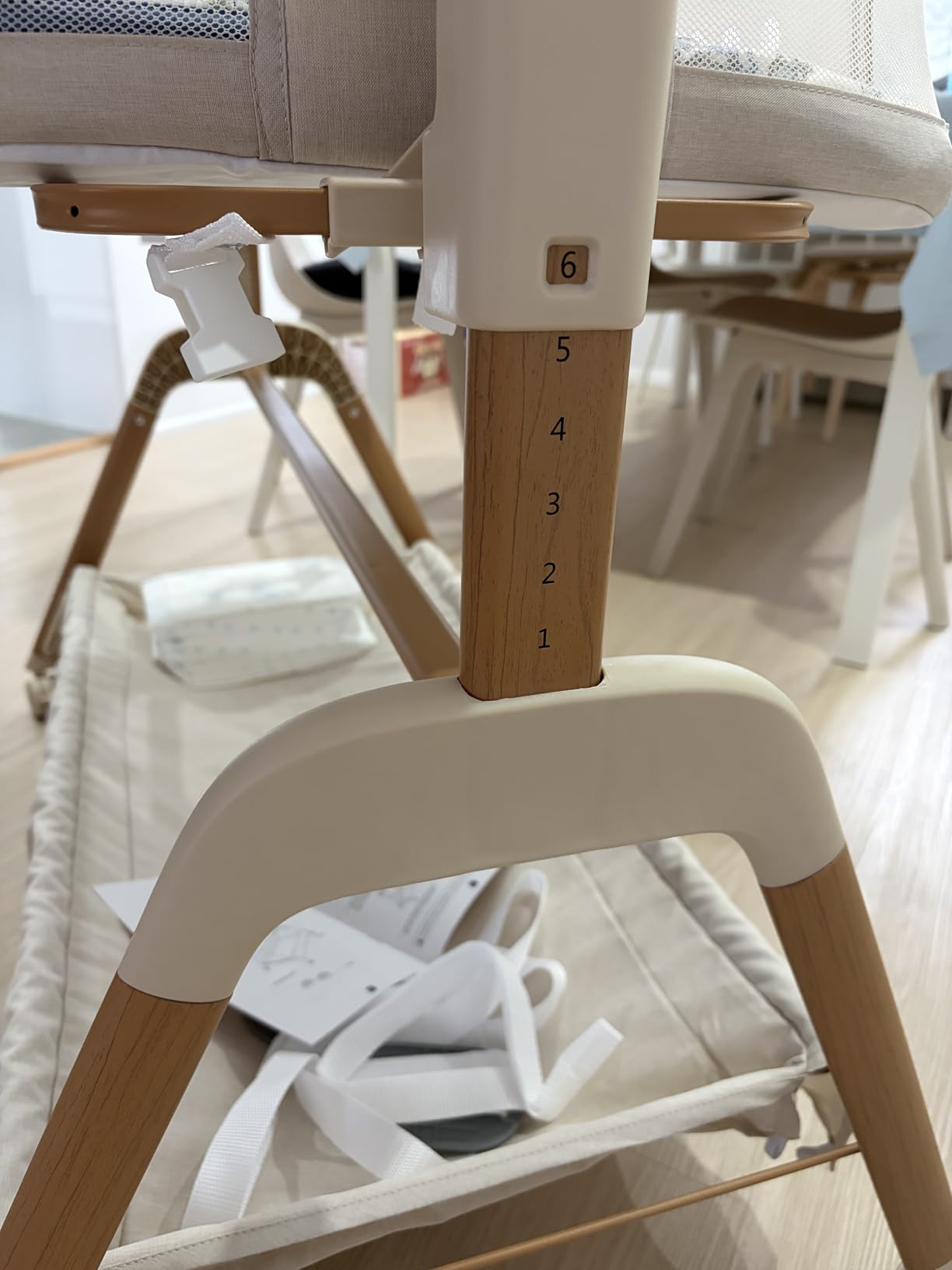 Ezebaby Baby Bassinet Bedside Sleeper: 3-in-1 Rocking Bassinet for Baby - Breathable Full-Mesh Crib with Mattress | 6 Height Adjustable | Portable Crib with Lockable Wheels for Newborns customer photo 2