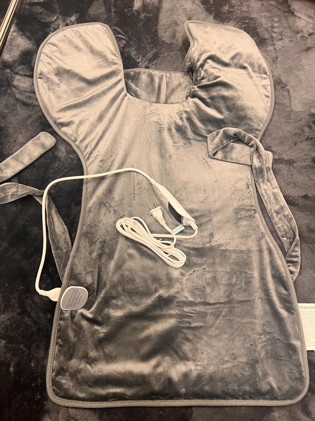 Electric Weighted Heating Pad for Neck Back Shoulder Pain Relief, Birthday Gifts for Women Men Mom Dad Elderly, 25