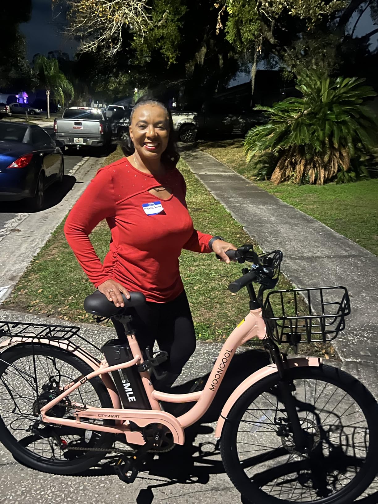 MOONCOOL Electric Bike for Adults, 700W Peak Power 7 Speed Step Through Electric Cruiser Bike, 40 Miles Electric Bicycle with 36V 10.4Ah Battery, Aluminum Frame City Commuter E Bikes for Women, Men customer photo 1