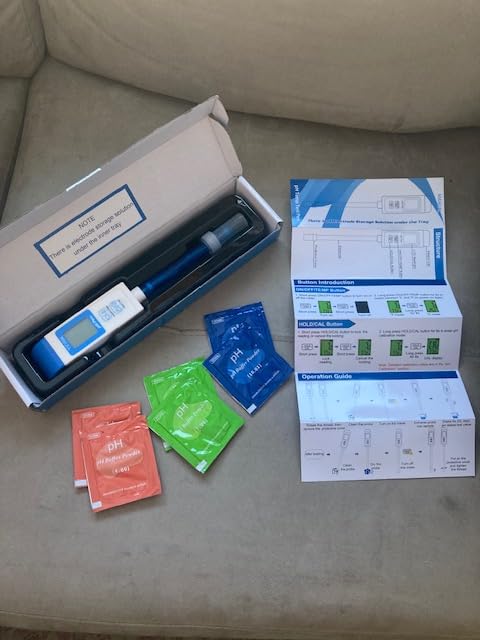 pH Meter for Water Digital pH Tester with 4.6in pH Probe Lab pH Gauge pH Reader with ATC for Canning Professional pH Temperature Test Kit for Narrow-Necked Bottle Solution Kombucha and Home Brewing customer photo 1