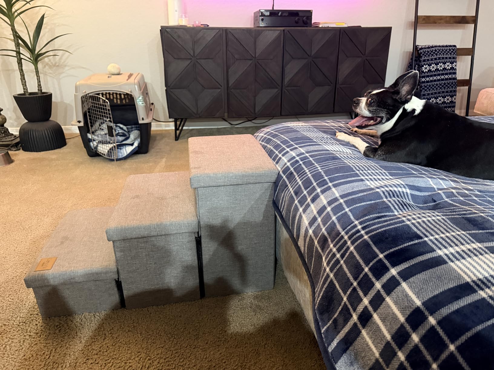 Love's cabin Dog Stairs with Storage 13