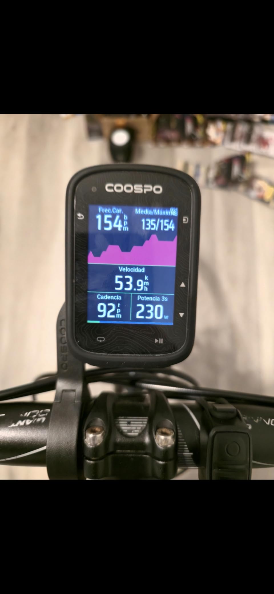 COOSPO Color Touchscreen GPS Bike Computer CS600, Wireless IPX7 Waterproof Cycling GPS Speedometer with Bluetooth/ANT+, Backlight Route Navigation, Support Bike Radar & 36H Battery Life customer photo 2