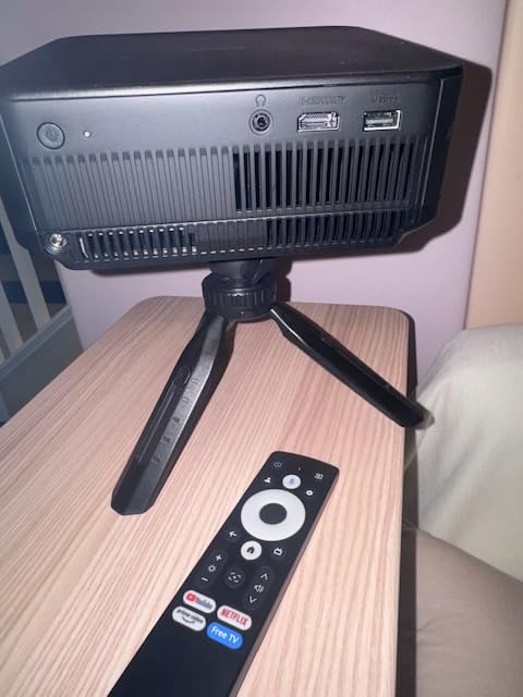 Lifestudio Pop Plus 4K PRO-UHD Personal Lifestyle Projector, 700 Lumens of Color and White Brightness, Sound by Bose, Google TV, 3-Chip 3LCD Triple Core Engine, Projection Studio App - Black customer photo 2