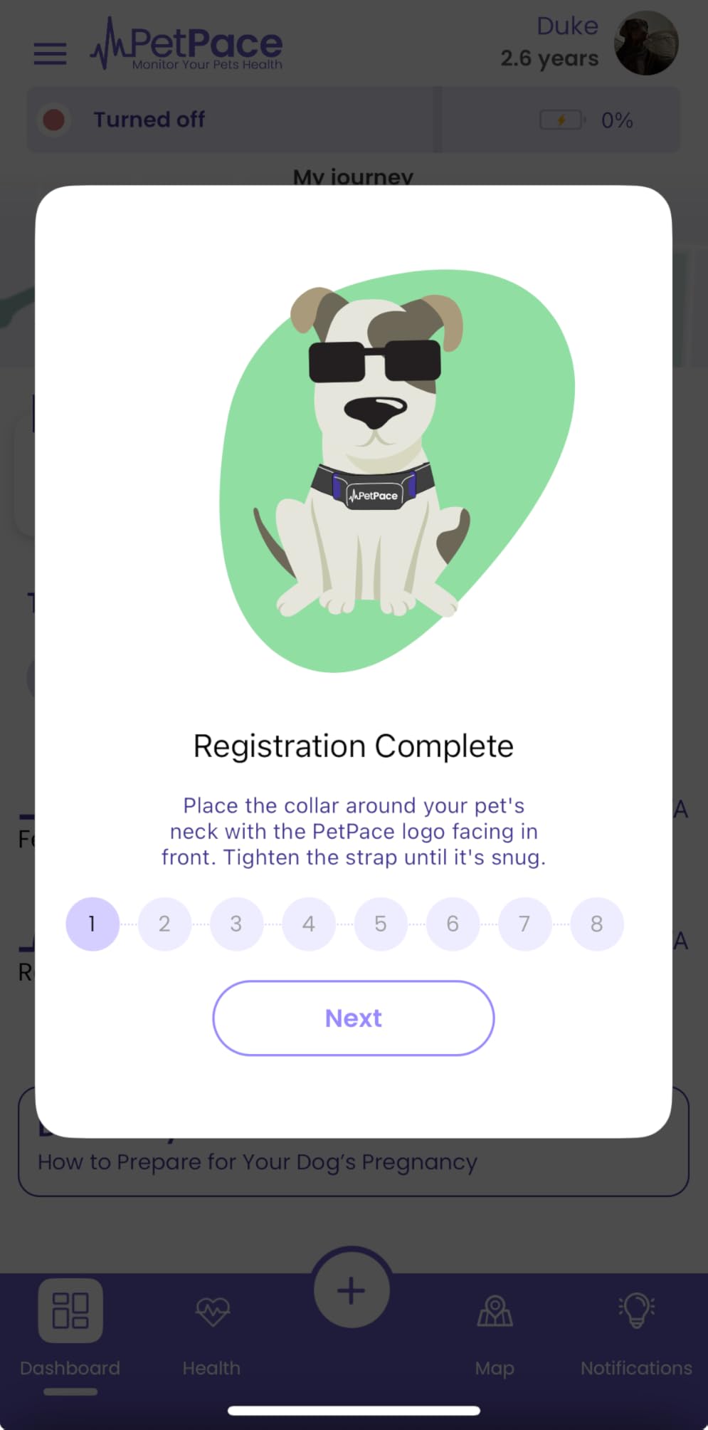 NEW Dog Health Monitor V3.0 by PetPace - AI Smart Collar with 24/7 Vital Signs, Pain & GPS Tracking, Telehealth AskaVet & Share With Your Vet, Smartwatch Sync - Subscription Required (Large) customer photo 1