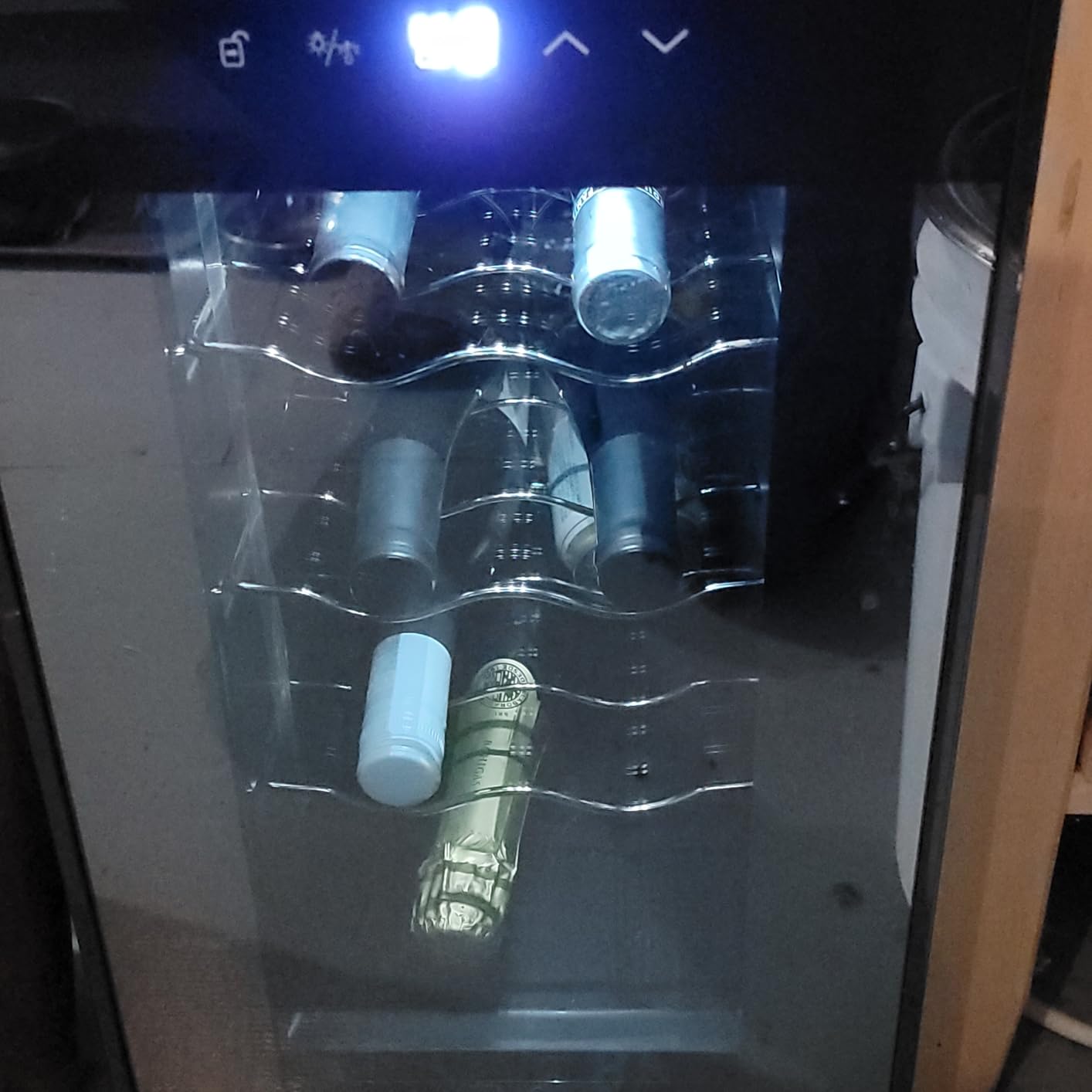 Ivation Premium 8 Bottle Horizontal Thermoelectric Wine Cooler/Chiller Counter Top Red & White Wine Cellar w/Digital Temperature, Freestanding Refrigerator Quiet Operation Fridge customer photo 2