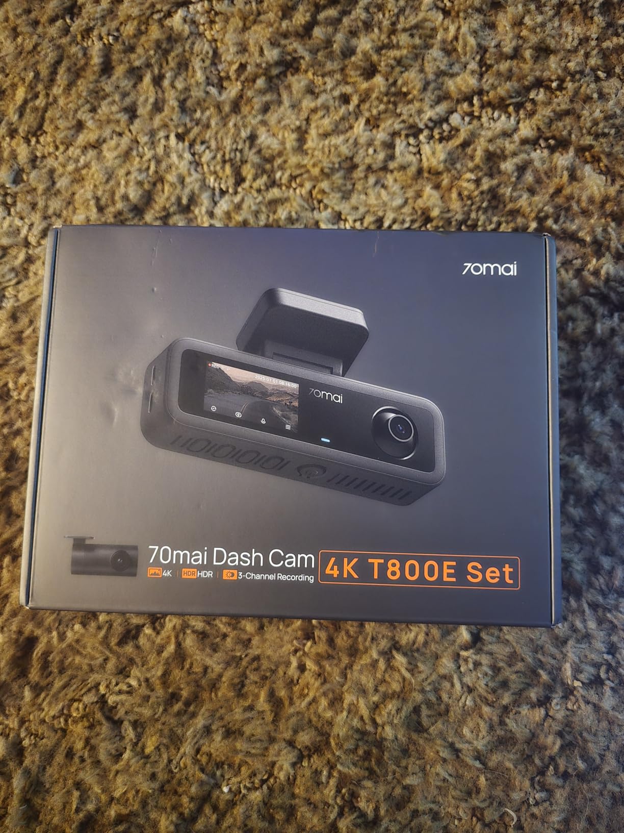 70mai 4K Dash Cam Front and Rear Inside, 3 Channel Car Dash Camera for Cars, Dashcam with GPS, Wi-Fi 6, Voice Control, Parking Monitor, Night Vision, Loop Recording, 64GB SD Card Included customer photo 1