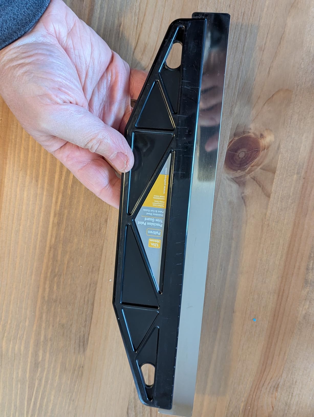 12-Inch Paint Edger & Trim Guard | Stainless Steel Straight Edge Tool | Painters Tape Alternative | Creates Crisp, Clean Pro-Grade Lines on Walls & Ceilings customer photo 1