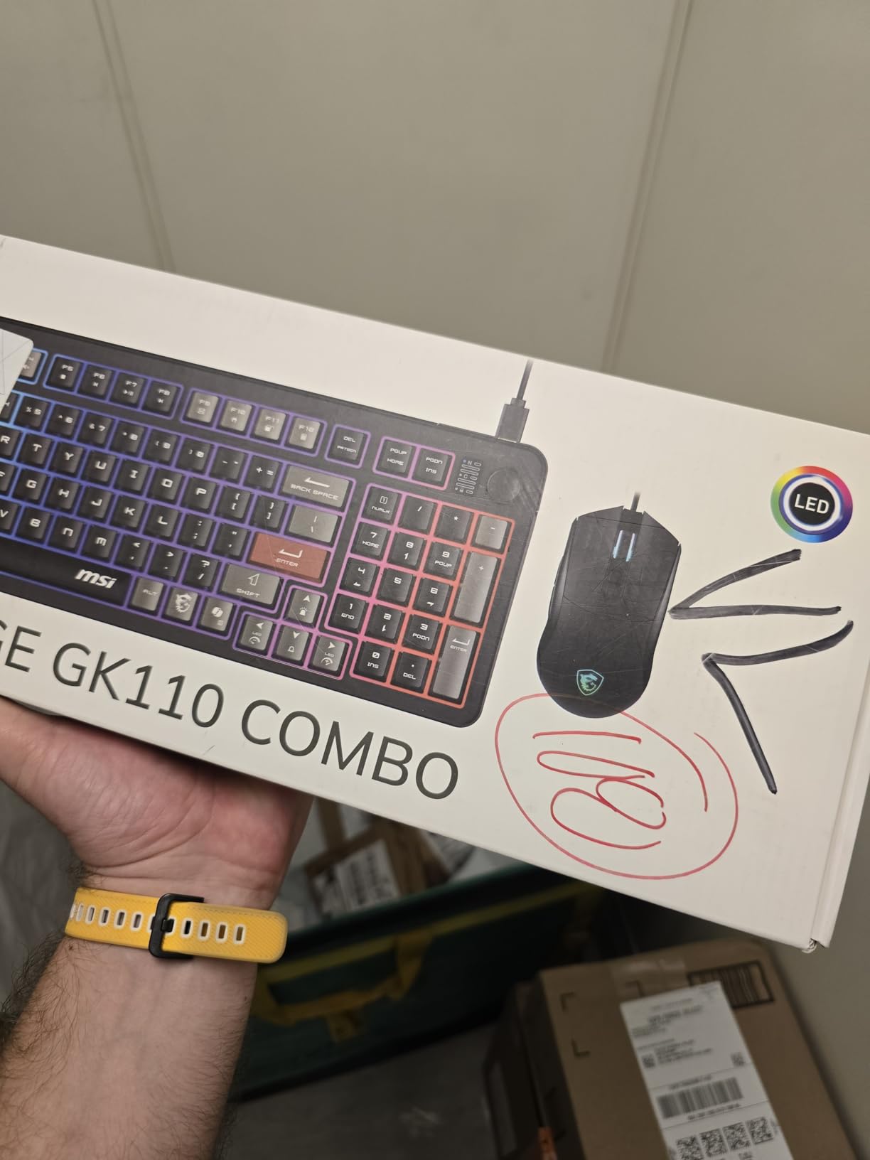 MSI Forge GK110 Combo US - Gaming RGB Keyboard & Mouse Set, 26-Key Anti-Ghosting, 12800 DPI Optical Sensor customer photo 2