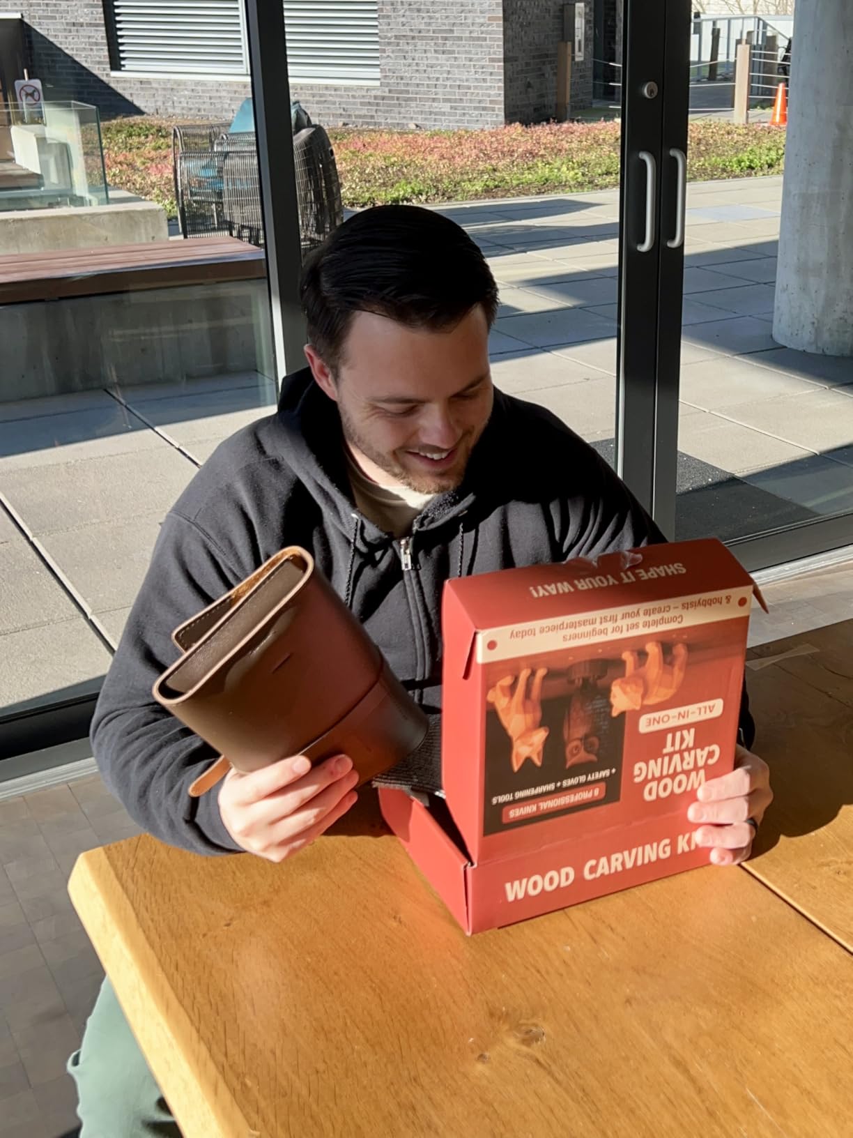 Complete Wood Carving Kit for Beginners - Gift Ready Wood Carving Tools Set | Whittling Kit with 8 Wood Carving Knives, Spoon Carving Tools, Wood Blocks, Gloves, Roll Bag and Sharpening Strop customer photo 2