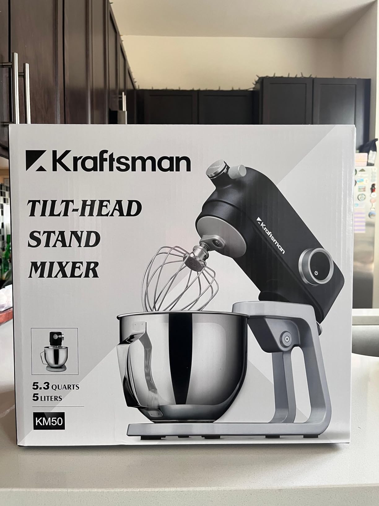 Stand Mixer All Metal - Heavy Duty Kitchen Standing Mixer 5.3 Quart with 4 Stainless Steel Attachments, DC Motor & Multifunctional Power Hub, 8-Speed & Timer, Lower Noise (Black) customer photo 2