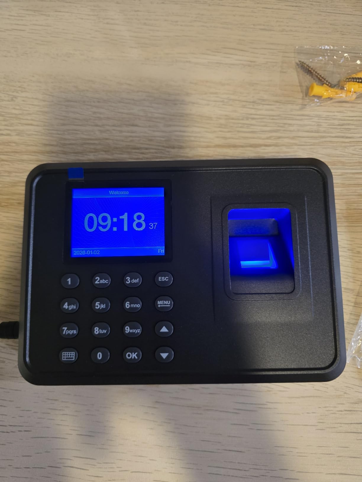 Clock in Machine for Employees, 2 in 1 Fingerprint/Digital Attendance, Small Business Automatic Calculate Hours, 0 Monthly Fees Time Clock, Biometric Clock in Machine for Employees with U-Disk customer photo 1