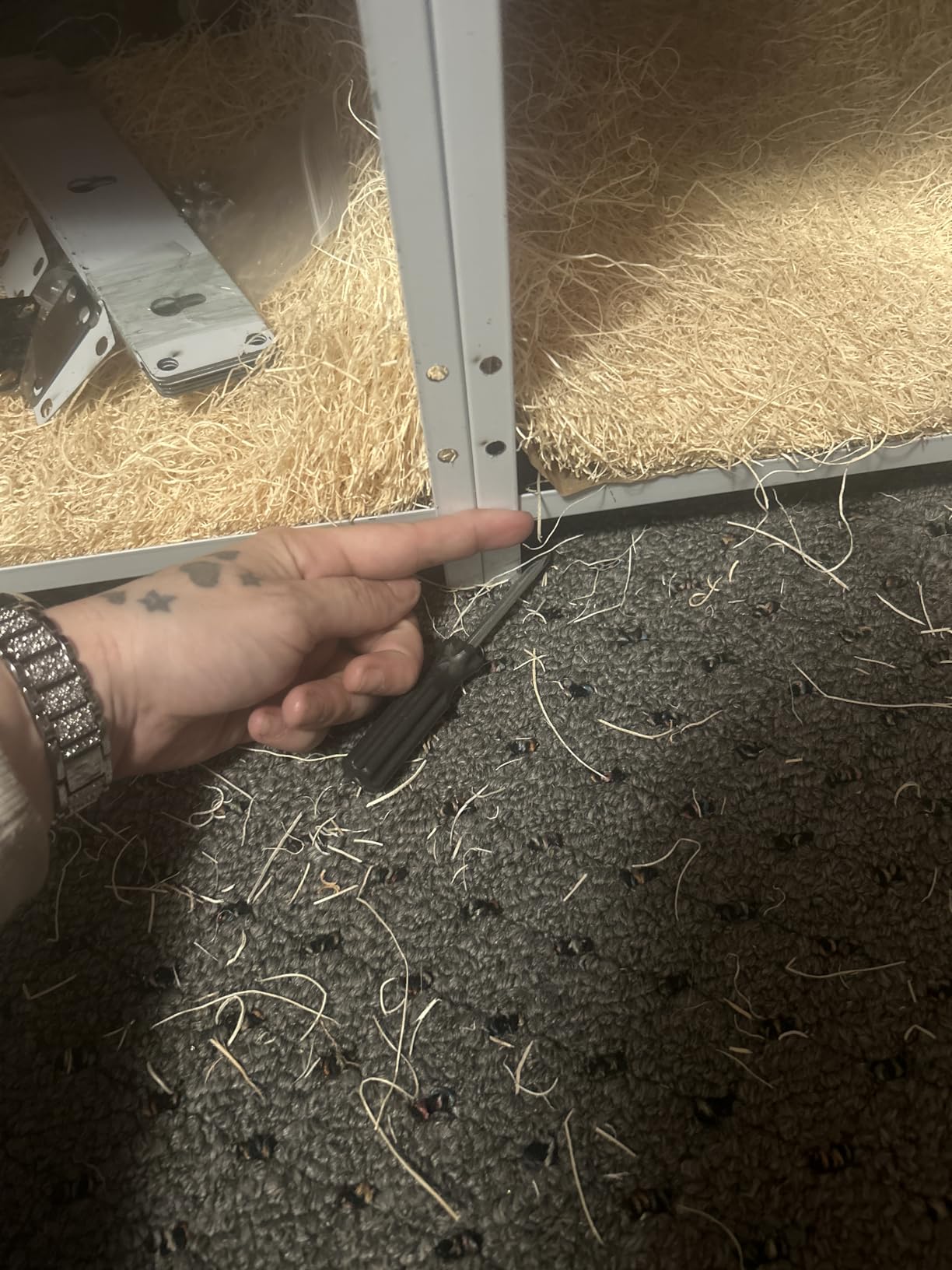 Chicken Nesting Boxes, 3 Hole Large Metal Hen Laying Box with Swing Perch and Roll Away Egg Collection, Wall Mountable with Vented Holes for Chickens Ducks Birds customer photo 2