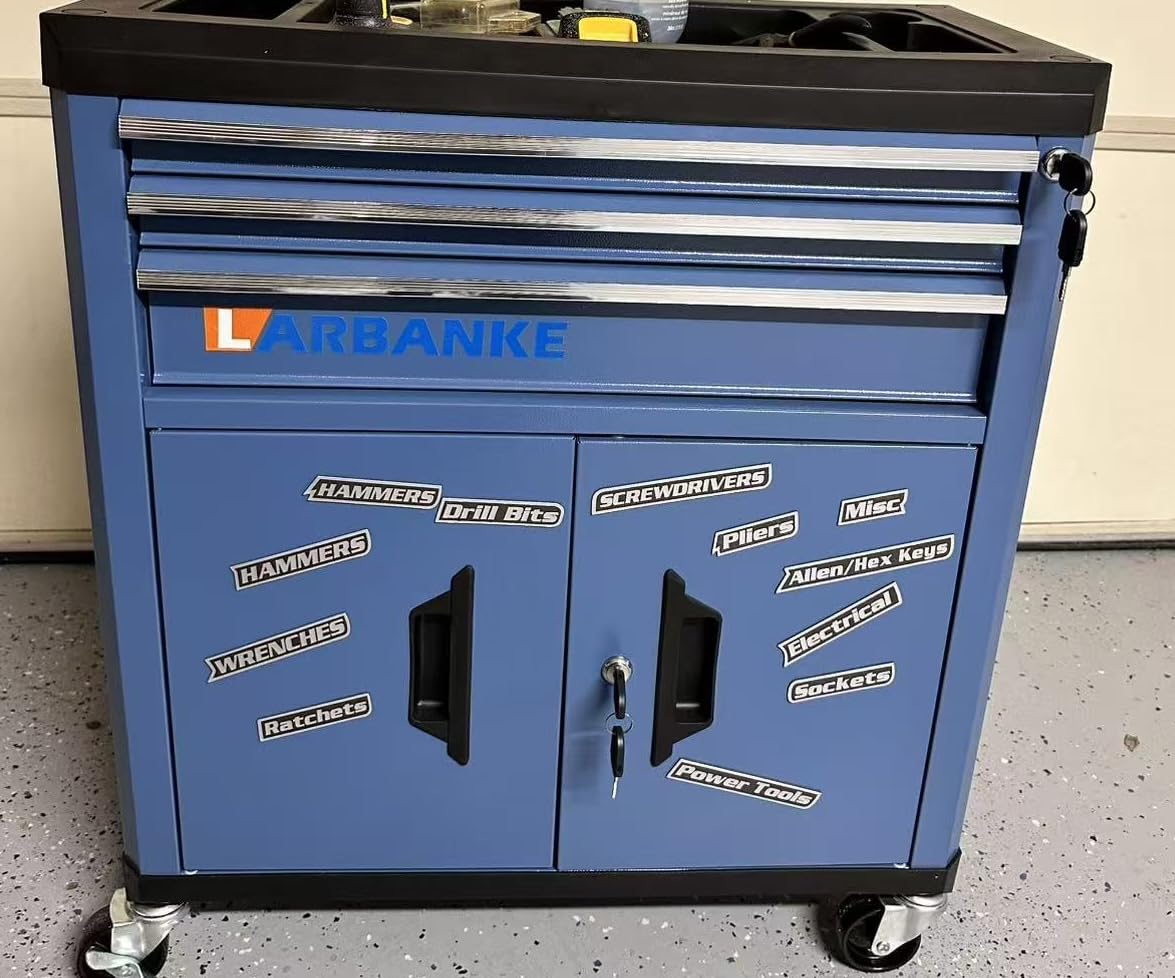 LARBANKE 7-Drawer Rolling Tool Chest with Lock&Keys and Swivel Casters,Tool Chest with Multi-Sizes Drawers and Multifunctional Countertop,Special Connect Rods for Connection with 5-Drawer Tool Cabinet customer photo 2