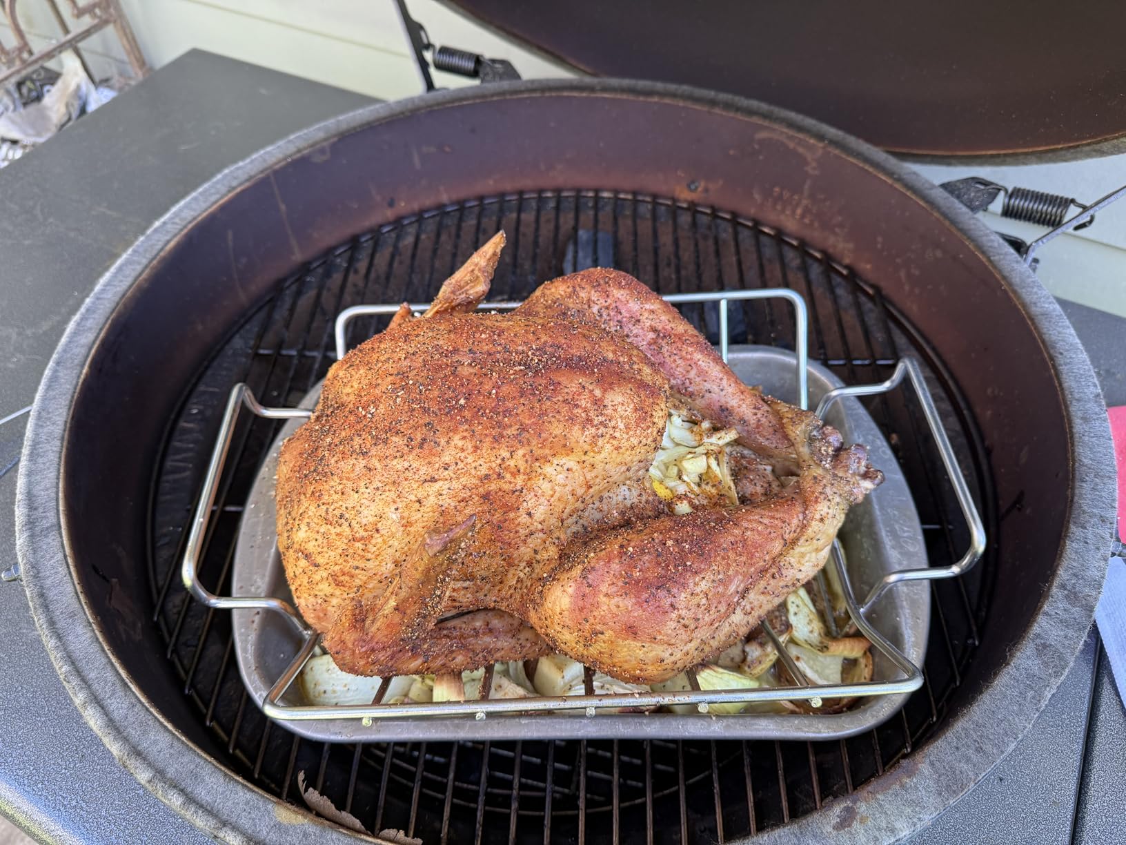 Burly grill Rib Rack for Big Green Egg, Stainless Steel BBQ Rib Racks for Grilling and Smoking Dual-Purpose Turkey Roaster Rack for Pit Boss, BGE and Kamado Joe, Holds Up to 4 Racks of Ribs customer photo 1