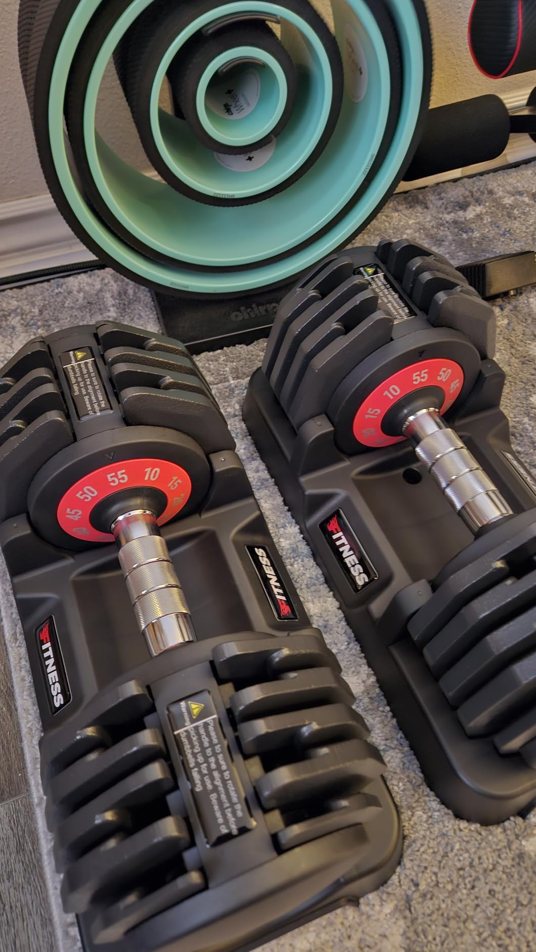 XDDIAS Adjustable Dumbbell Set of 2, 25/55/80LB Dumbbell Set-Fast Adjust Weights Set, 5/10/16 in 1 Free Weights Dumbbells Set with Anti-Slip Metal Handle, Compact Size for Men/Women Home Gym Equipment customer photo 2