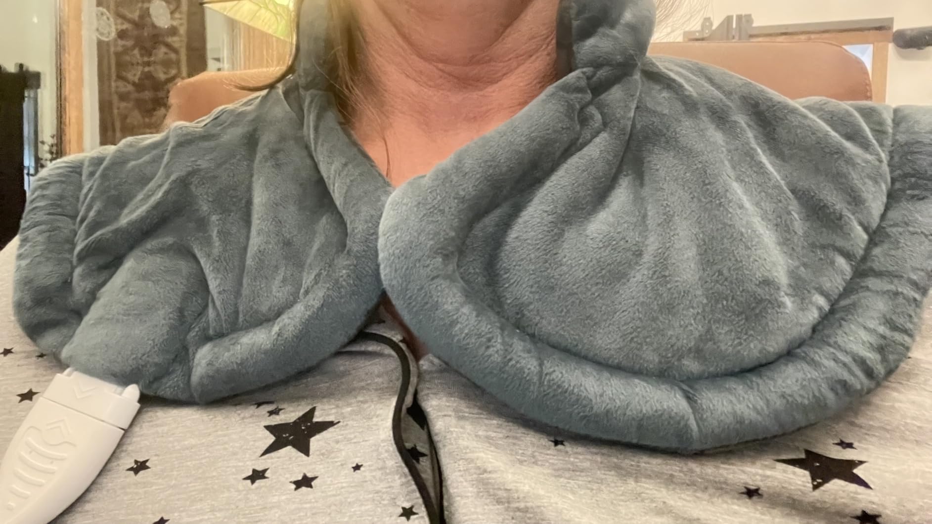 Graphene-Infused Heating Pad with 3X Deeper Pain Relief, 30% Heavier Weighted Heating Pad for Neck and Shoulders and Back, 25