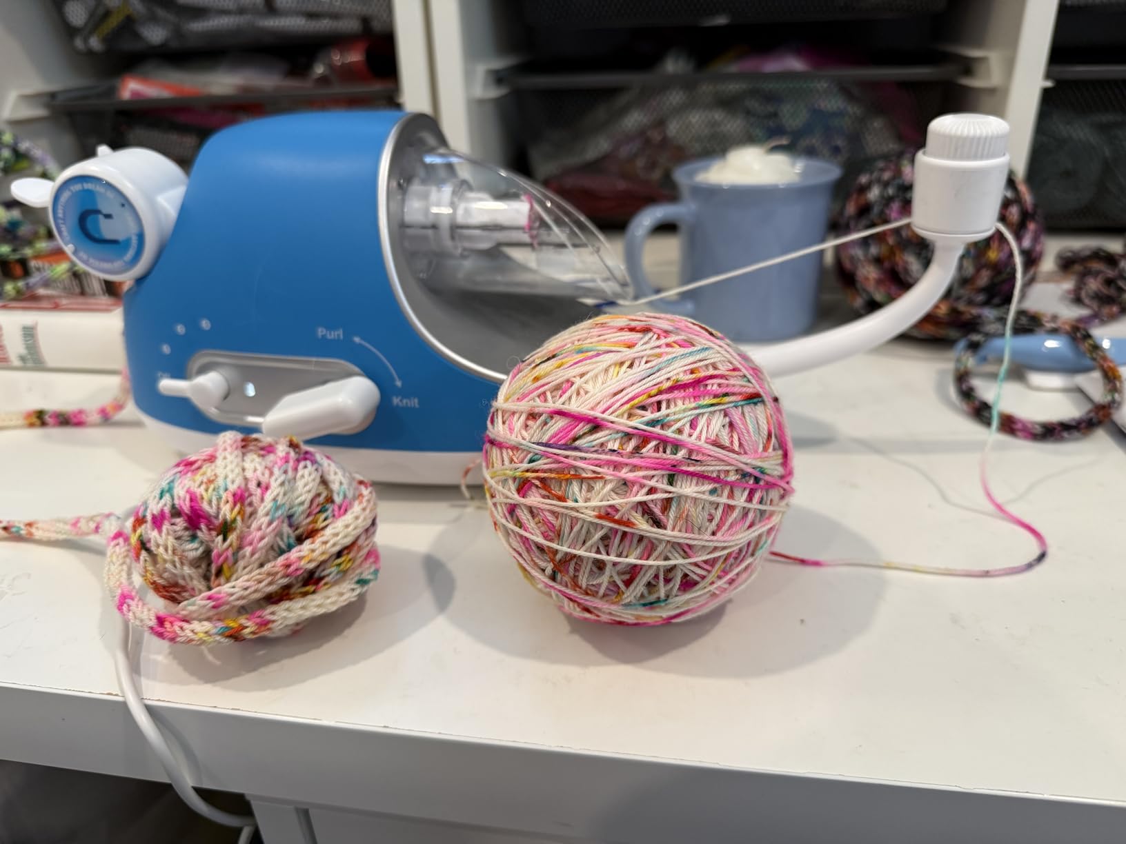 Caydo Automatic i Cord Knitting Machine Pro, Electric i-Cord Knitter with Powerful 3-Speed Adjustable, Hands-Free Highly Efficient Yarn Knit Helper, Crochet iCord Maker Tool for Fast DIY Craft Project customer photo 1