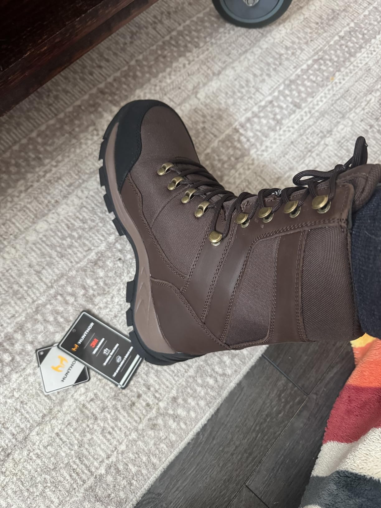 Hunthor Hunting Boots for Men - 1000g Insulated Waterproof Cold Weather Boots customer photo 2