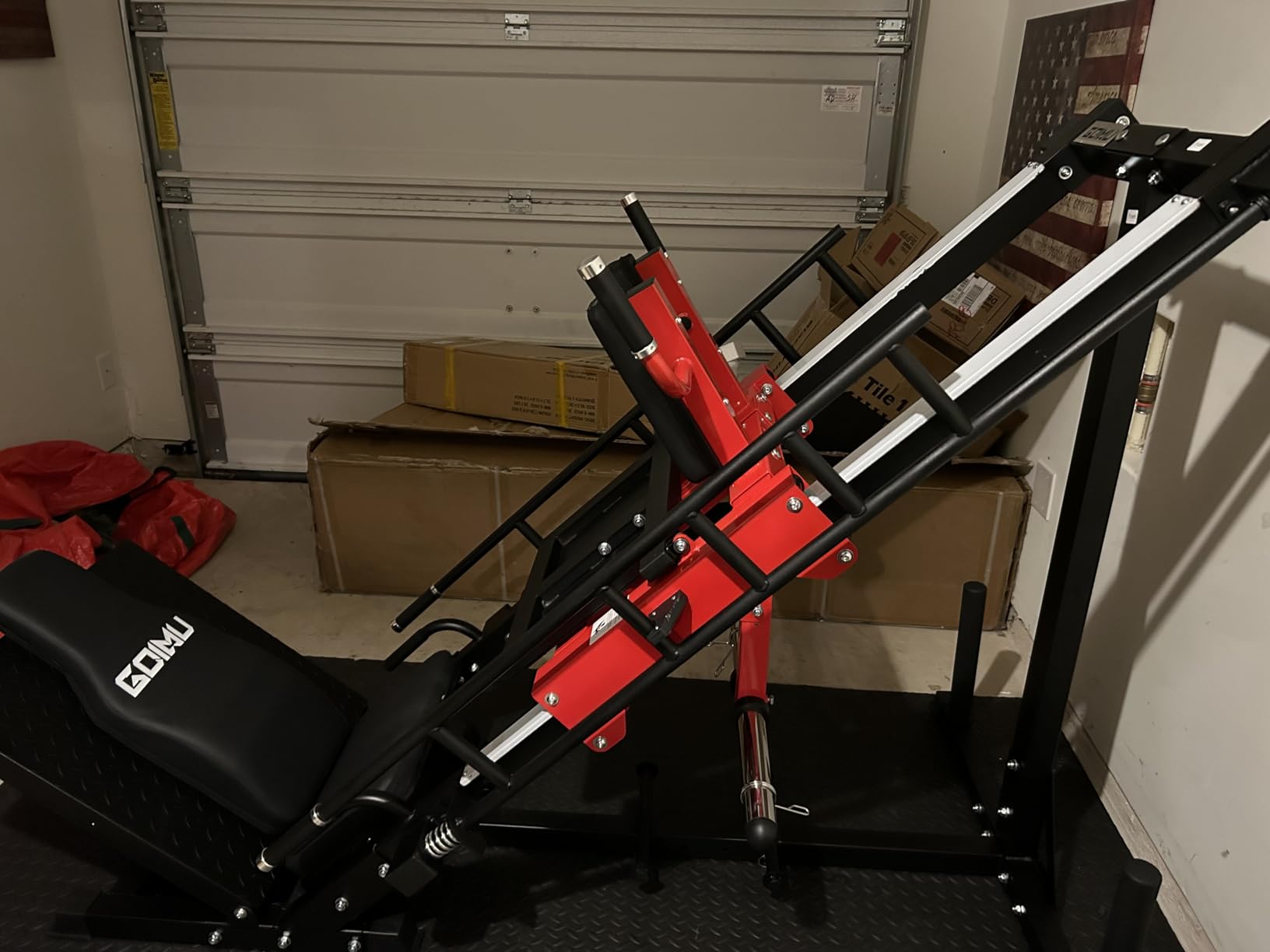 Leg Press Hack Squat Machine with Back Support Cushion, 3 in 1 Adjustable Leg Press Machine with Quad Track Roller System, Hack Squat Machine customer photo 1