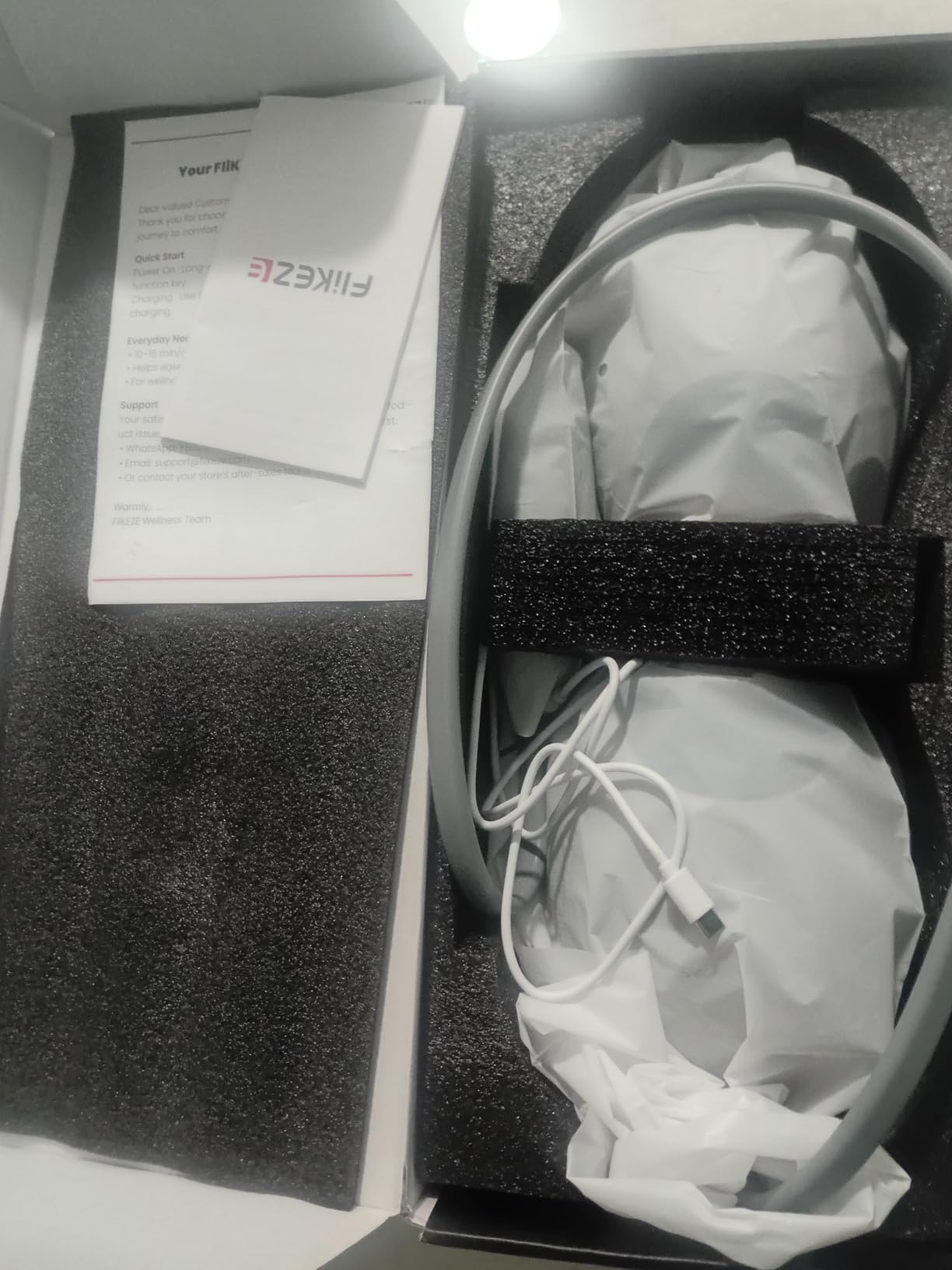 Heated Neck Stretcher with Red Light Therapy, Wireless Cervical Traction Device for TMJ Pain Relief and Shoulder Relaxer, Neck Traction Massager Pillow for Home/Office Used, Grey customer photo 1