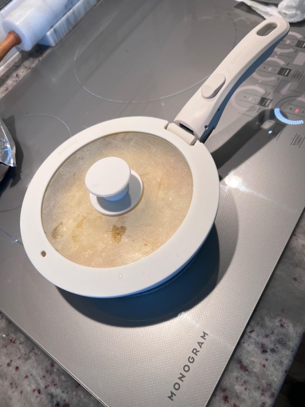 CAROTE 19PCS Ceramic Cookware Sets, Black and Gray, Pots and Pans Set Non Stick Non Toxic, Induction Cookware, Kitchen Cookware Sets, Pots Set for Healthy Cooking customer photo 2