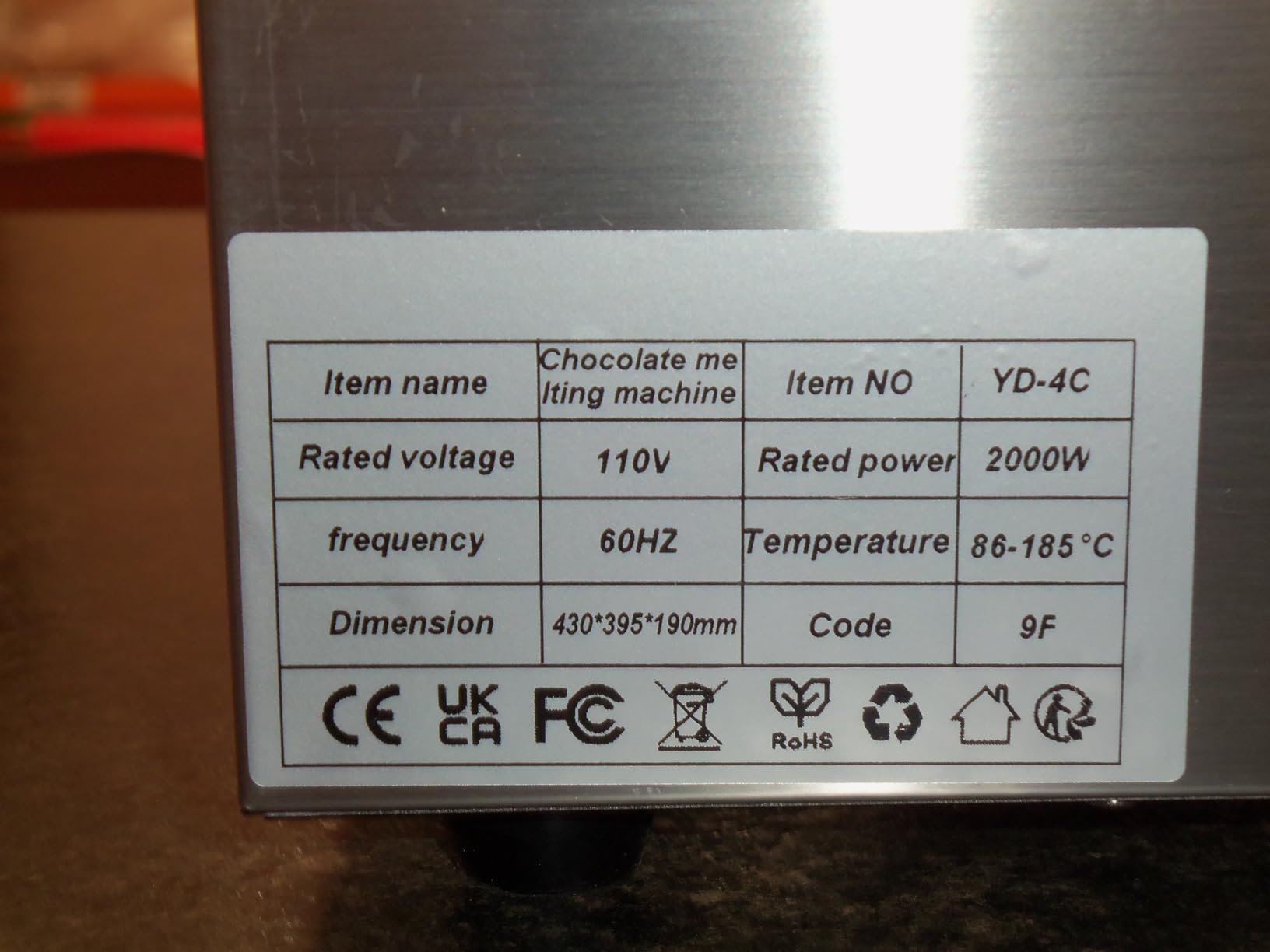 Chocolate Melting Pot 4-Tanks Commercial Chocolate Tempering Machine Chocolate Tempering Pot 2000W Electric Chocolate Melter Pot Chocolate Warmer for Milk Coffee Cheese customer photo 1