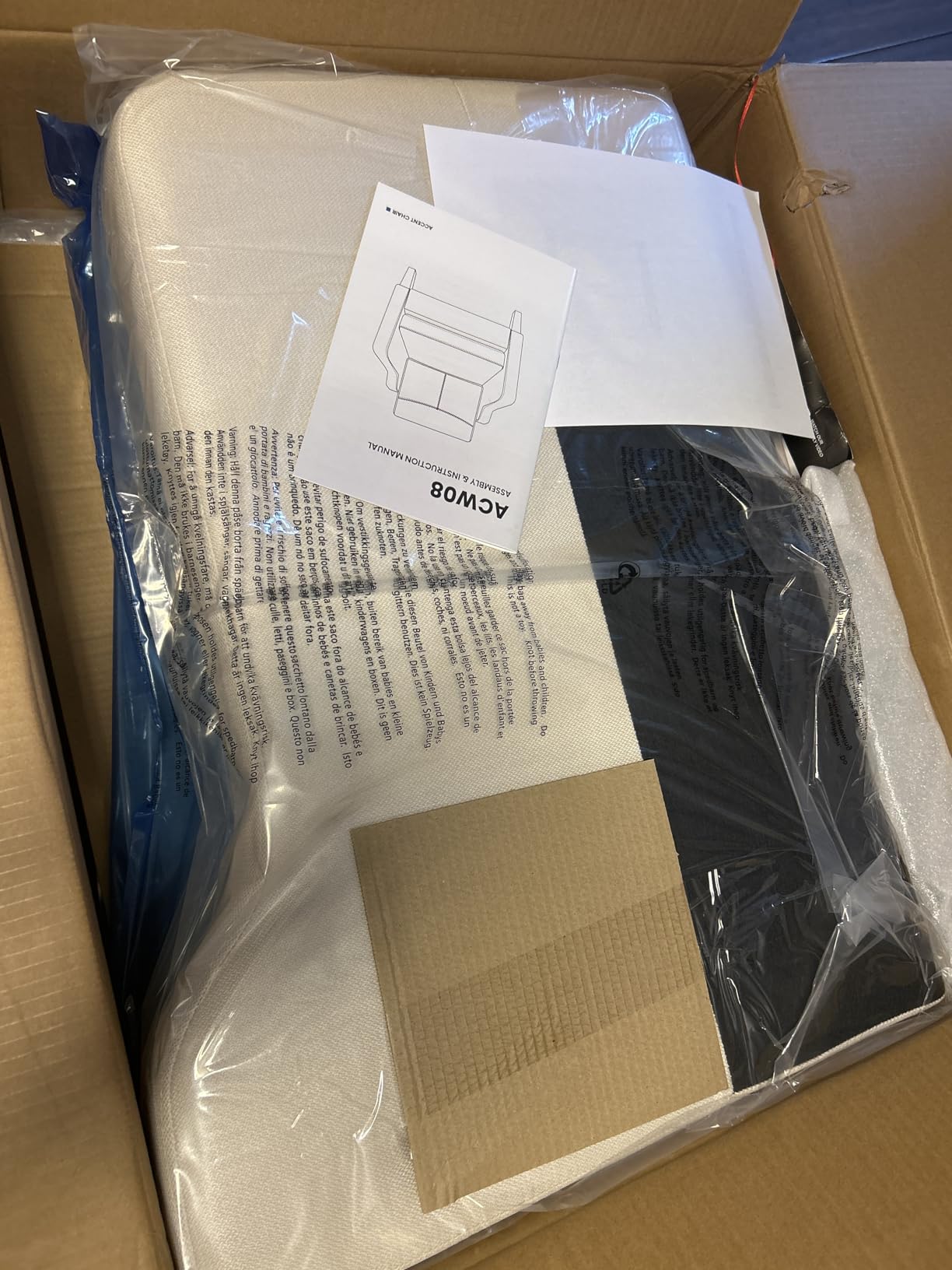 Accent Chair for Living Room Modern Linen Upholstered Armchair Side Wooden Fabric Sofa Chair with Foldable Table 2 Side Pockets Comfy Reading Chair for Bedroom customer photo 1