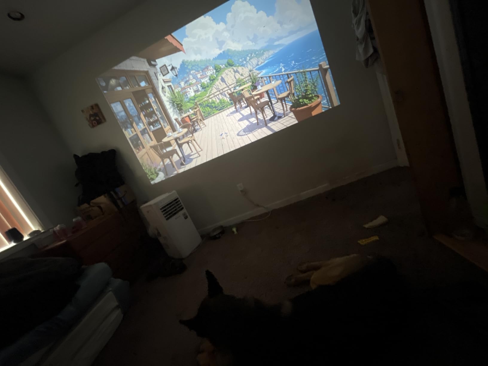 XGIMI Vibe One Battery Powered 1080P Smart Portable Projector, Google TV with Licensed Netflix, Sound by JBL, Built-in Battery, Auto Focus Auto Keystone, HD Outdoor Movie Projector for Home customer photo 1