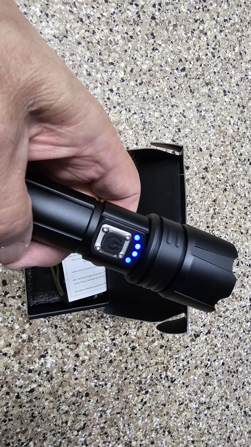 AKNEAR Rechargeable LED Flashlight 99000 High Lumens, Super Bright Flashlights with Zoomable & USB C Rechargeable & 5 Light Mode & IPX-7 Waterproof, Powerful Flash Light for Home, Hiking, Camping customer photo 1