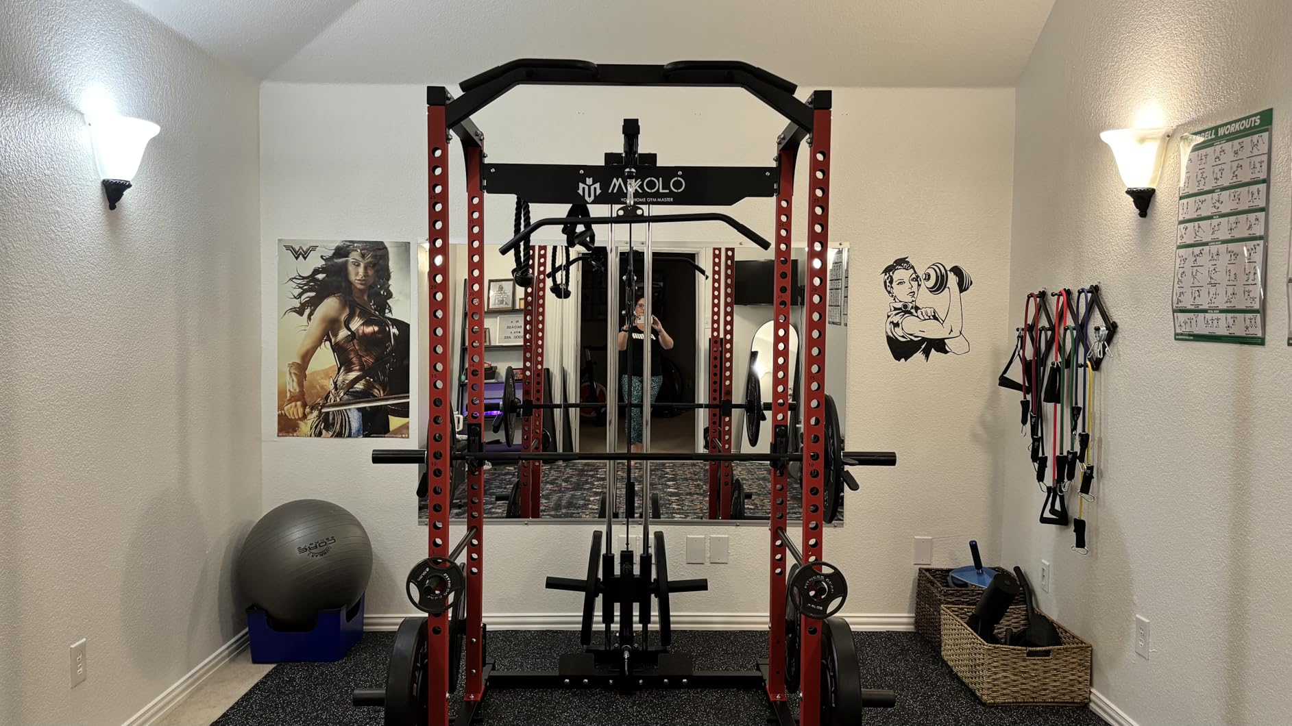 FICTOR Home Gym Mirror for Wall, 50