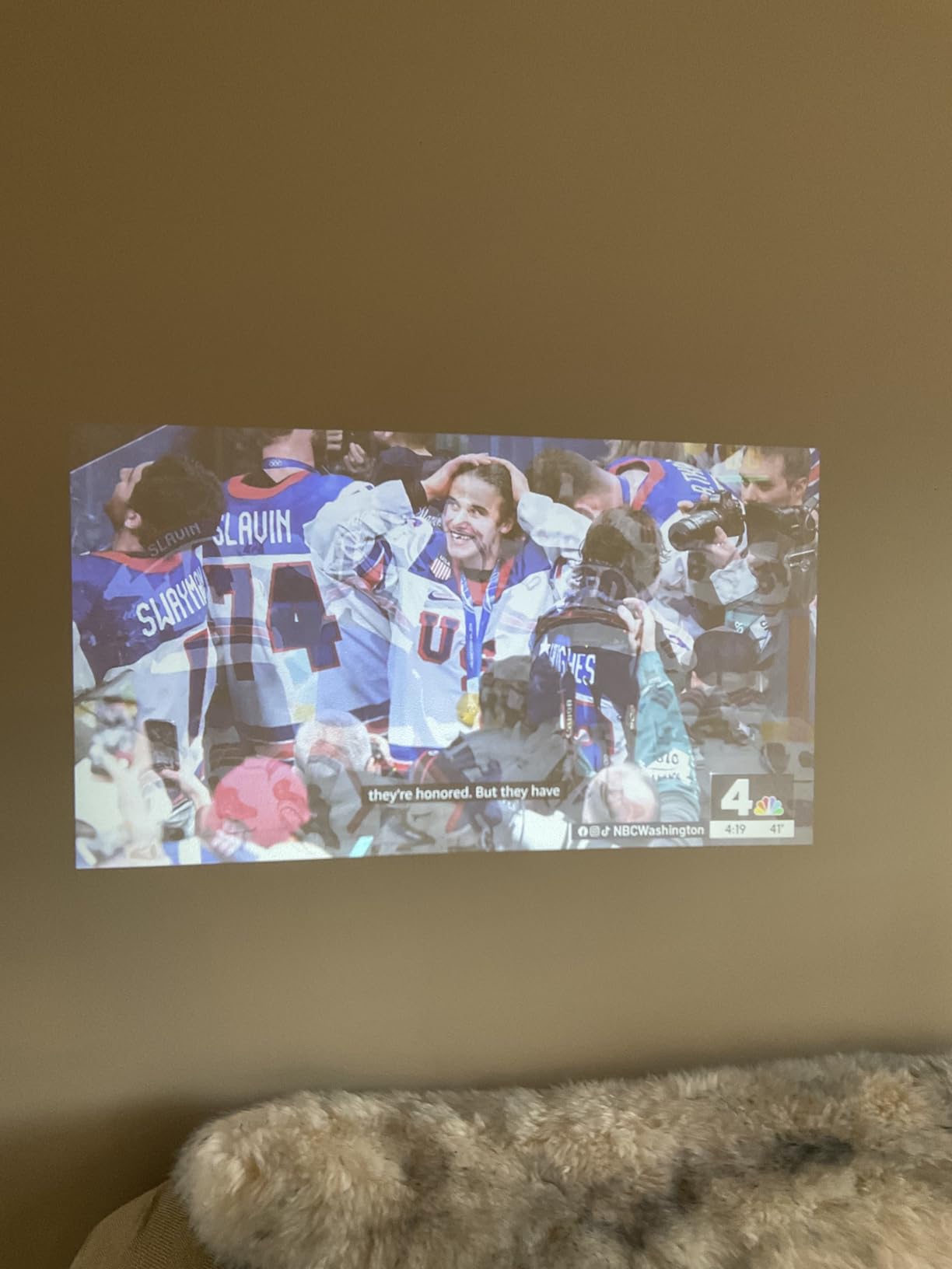 4K Smart Projector with WiFi and Bluetooth, Officially-Licensed App & 2000 ANSI, Auto Focus & Keystone Portable Projector with Stand, Outdoor Home Theater Projector customer photo 2