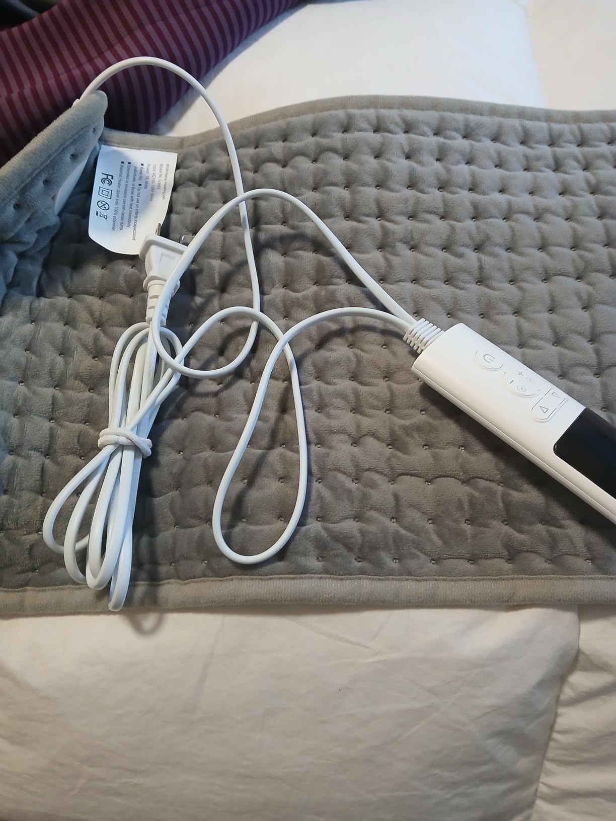 Heating Pad for Back Pain Relief, Heating Pads for Period Cramps with 9 Heat Settings & 4 Timers Auto-off, Machine Washable, Dry & Moist Heat, Soft Electric Heating Pad for Sore Muscles,Gift,12''×24'' customer photo 2