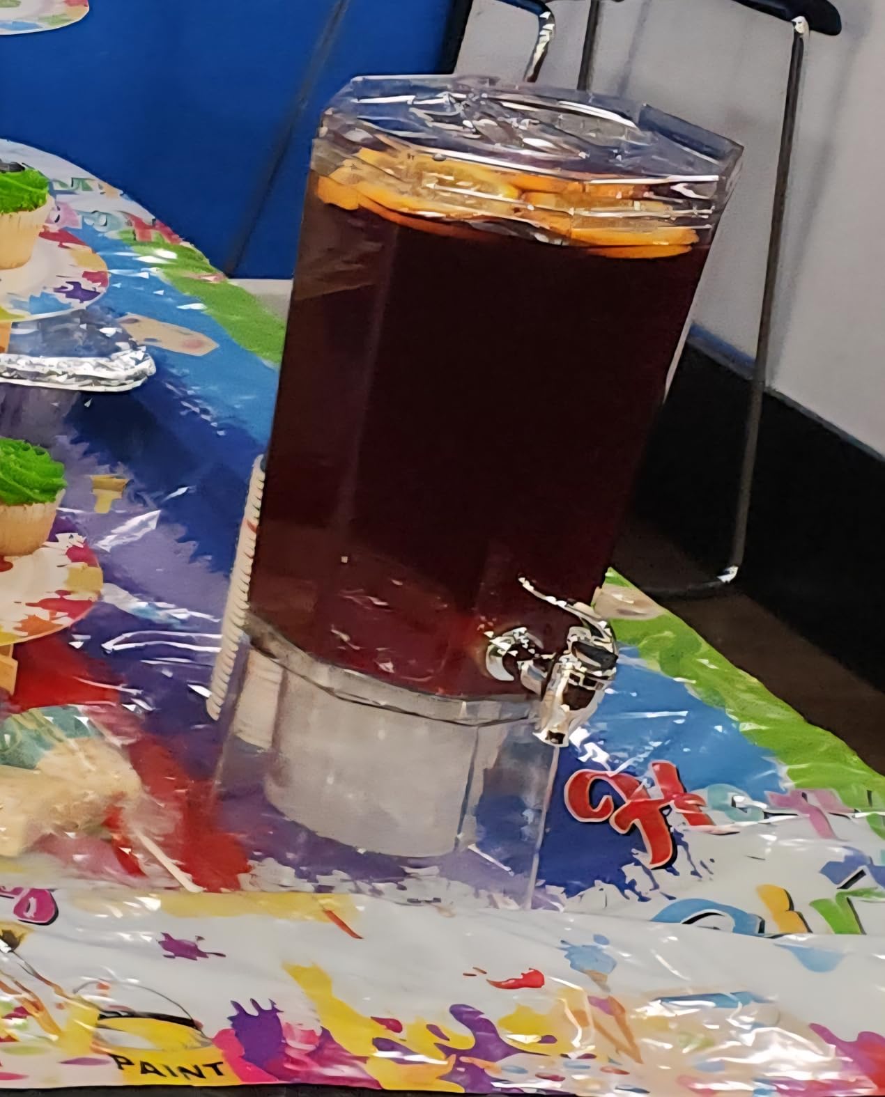 Lifewit 1 Gallon Drink Dispenser for Parties 2 Pcs, 4L Plastic Beverage Container with Stand for Juice/Tea/Soda & Lemonade, Clear Water Pitcher with Spigot for Mimosa Bar Hosting 39 x 16 cm/15x6