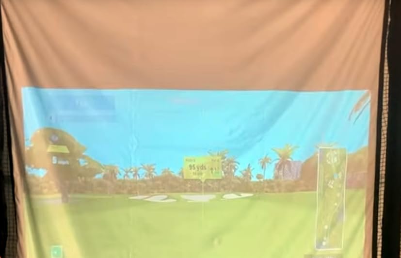 MOXOW 10 x 8 ft Golf Cage Practice Hitting Net with HD Simulator Screen - High-Impact Screen and Safety Structure Design for Indoor & Outdoor Golf Training customer photo 1