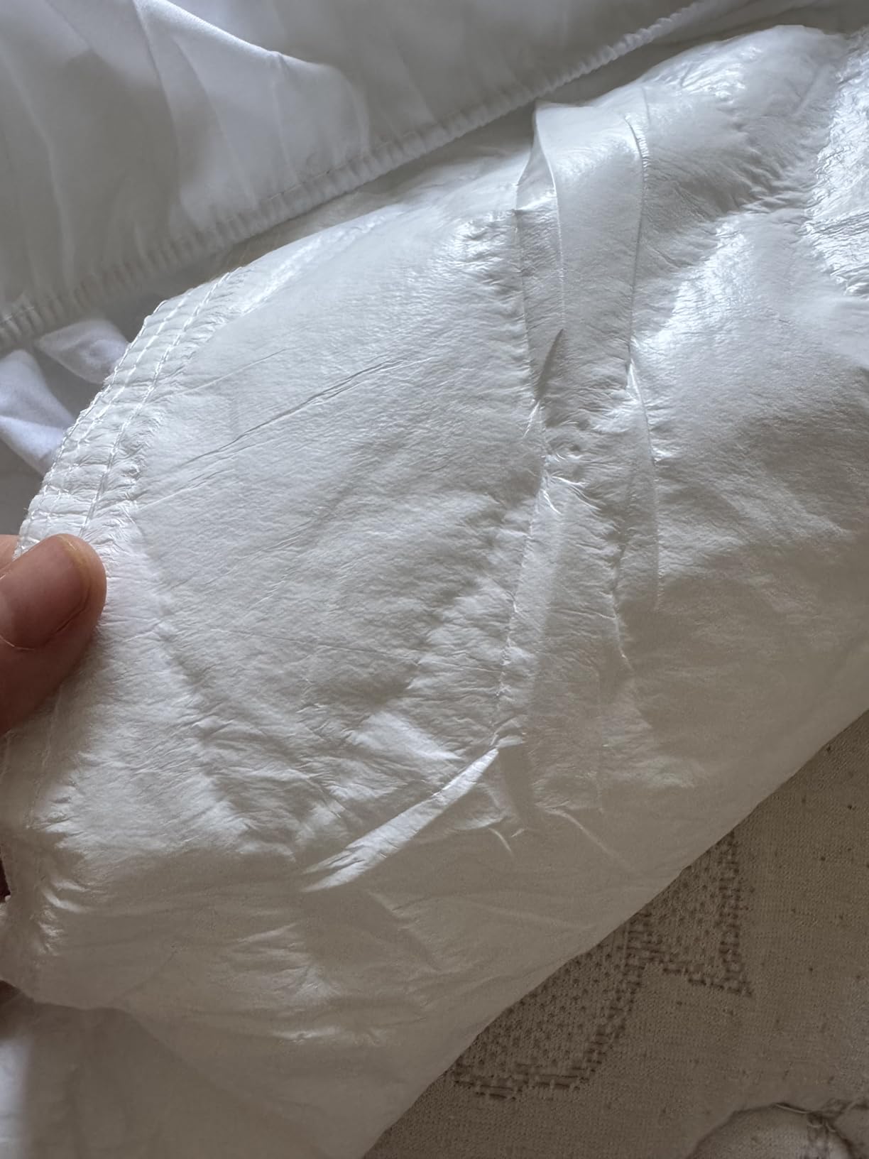 Dual Layer 4 Inch Memory Foam Mattress Topper King Size, 2 Inch Cooling Gel Memory Foam, 2 Inch Soft Pillow Top Pad, Breathable Mattress Cover for Back Pain Relief, Deep Elastic Pocket, White customer photo 1