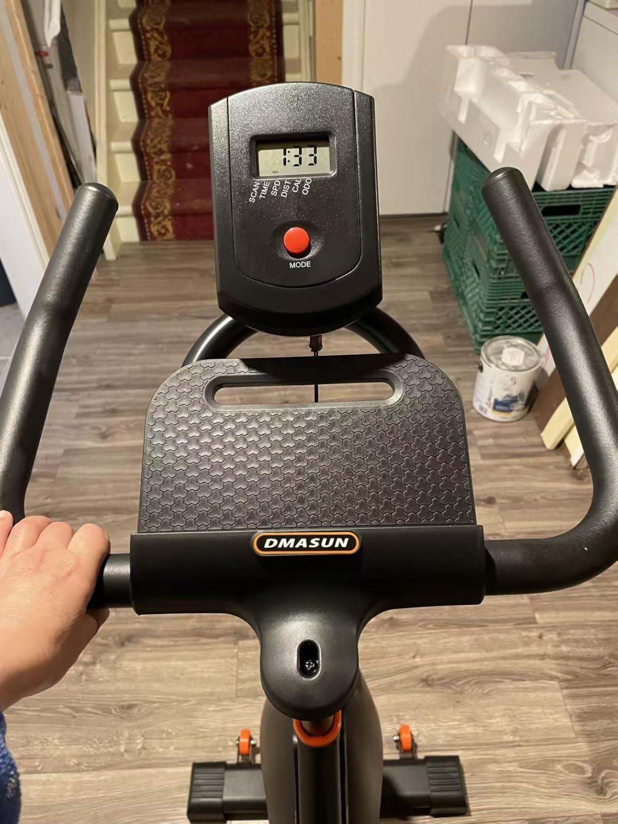 DMASUN Exercise Bike, Silent Magnetic Resistance Stationary Bike for Home with 330 LBS Capacity, Pedals with Anti-loosening Nuts, Indoor Bike with Comfortable Seat Cushion, Digital Display customer photo 2