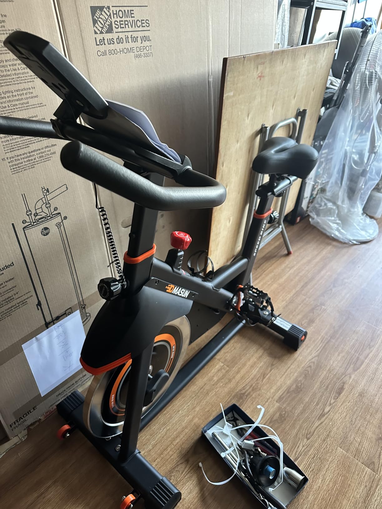 DMASUN Exercise Bike, Silent Magnetic Resistance Stationary Bike for Home with 330 LBS Capacity customer photo 1