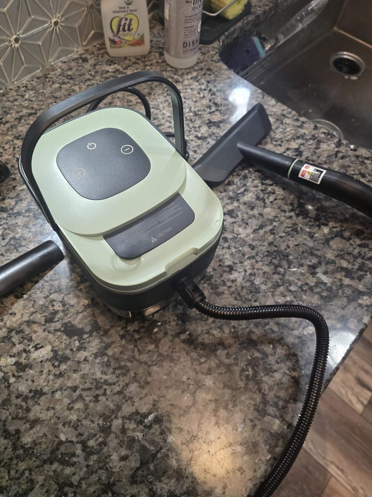 Steam Cleaner, Portable Steamer for Cleaning with 16pcs Accessories, 6-Level Adjustable and 15s Heat-Up, Handheld Steam Cleaner for Home, Tile, Dirt, Grout, Grease, Car Detailing customer photo 1