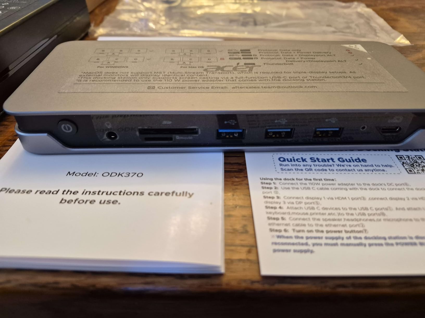 Acer Premium 13-in-1 Docking Station with 110W PD & Triple Monitor Support | Dual 4K HDMI and DP,5Gbps USB A/C,Gigabit Ethernet,Security Lock | Laptop Docking Station for Windows/Dell/HP/Lenovo/Asus customer photo 2