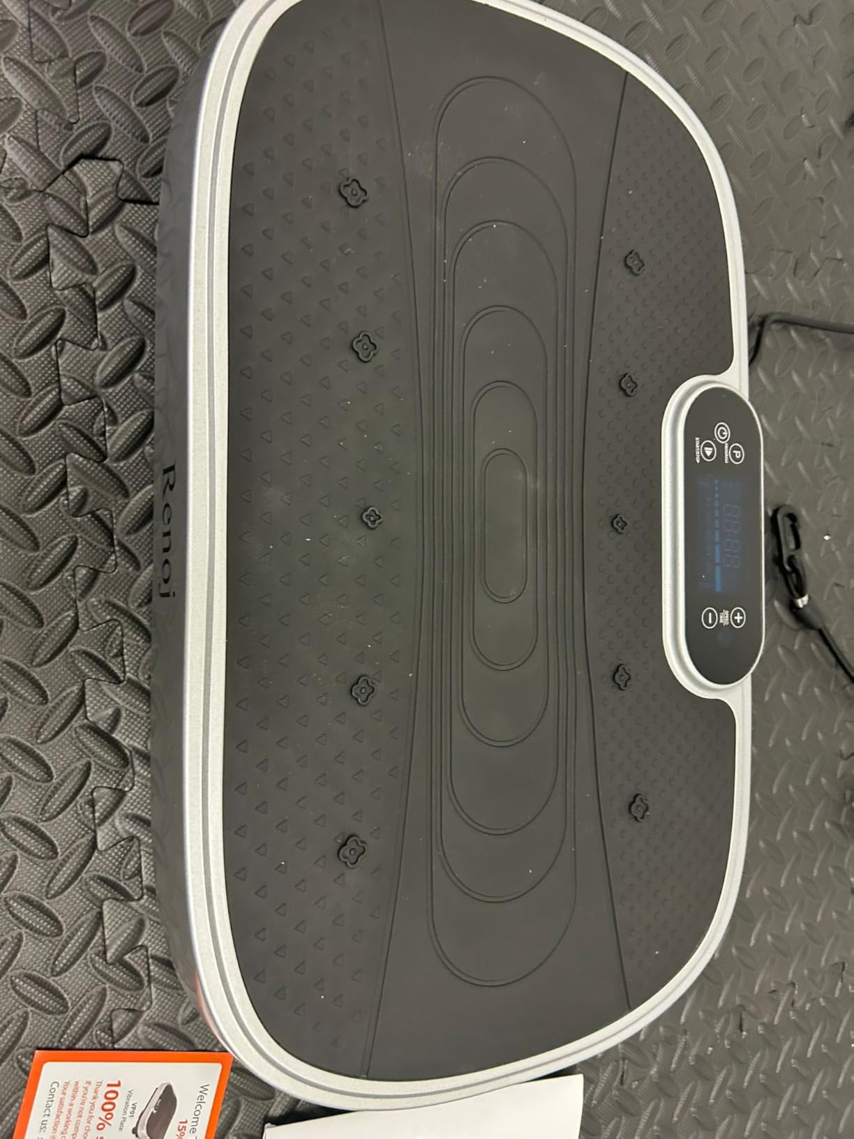Renoj Vibration Plate Exercise Machine - 455 Lbs Full Body Vibrating Platform with Bluetooth Audio and LED Screen - Lymphatic Drainage and Weight Loss Shaker for Home Gym and Office Workout customer photo 2