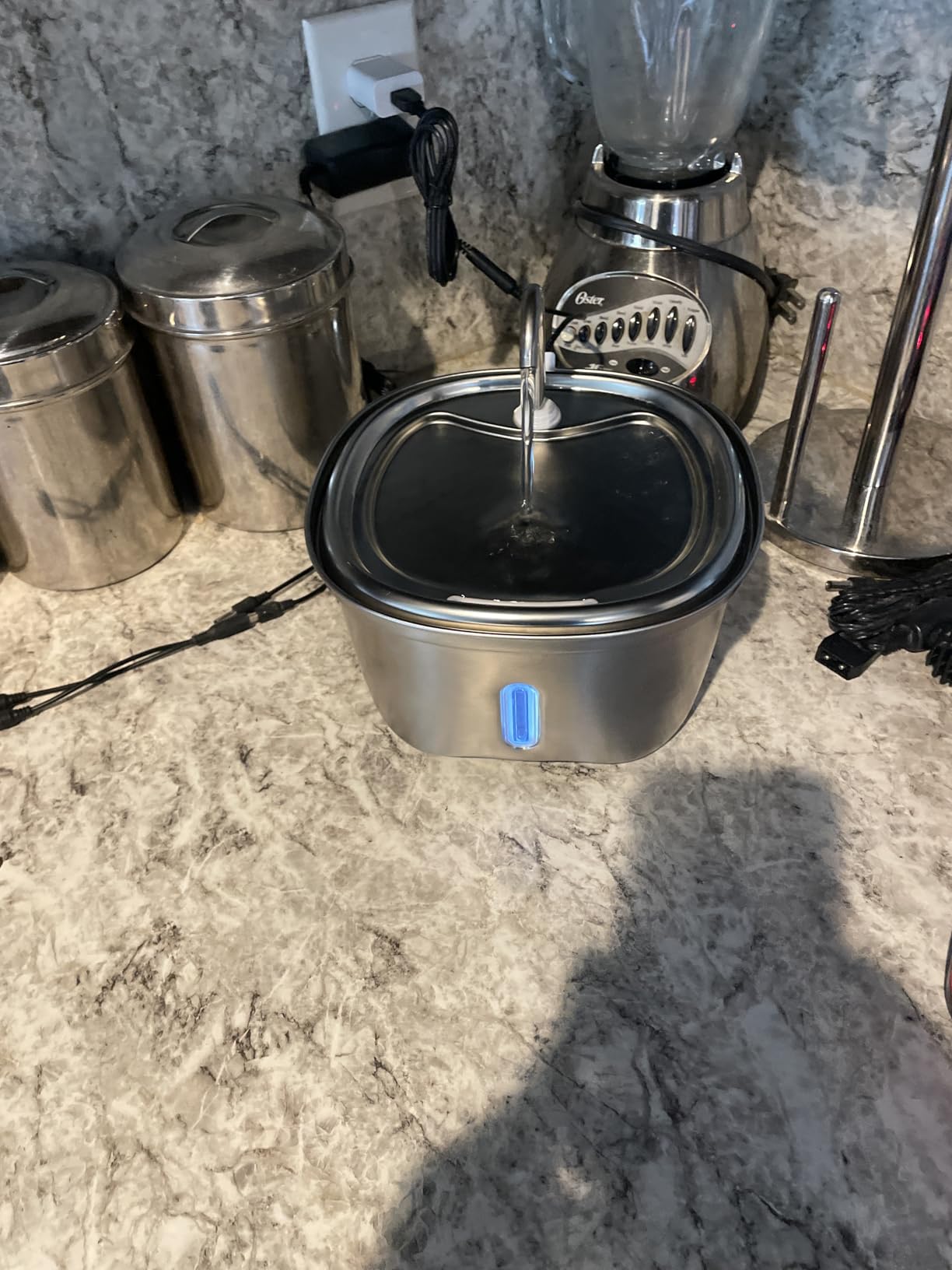 Cat Water Fountain Stainless Steel, 120oz/3.5l Water Fountains for Cats Indoor, Automatic Silent Pump, Easy Clean Water Bowl, with Replacement Filters, Unique Cat-Shaped Design customer photo 2