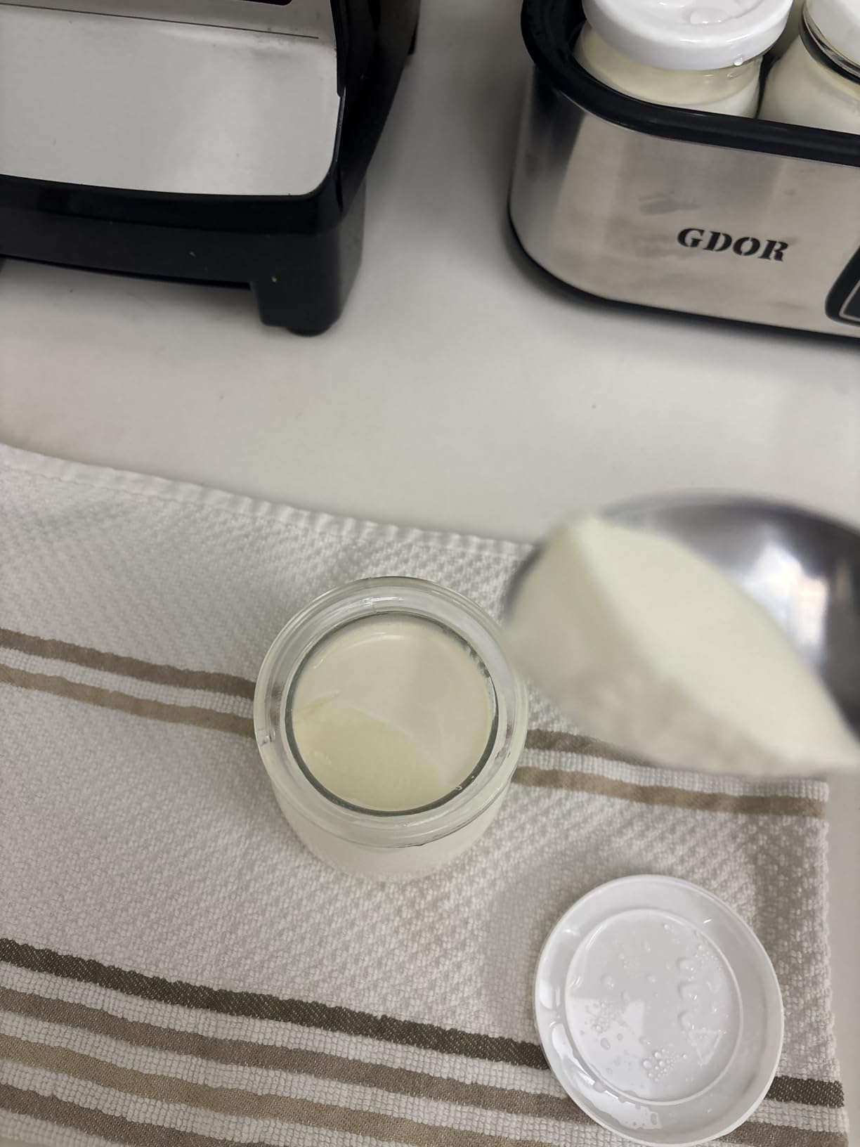 GDOR Yogurt Maker with Adjustable Temp & Timer- Probiotic-Rich - Digital Greek Yogurt Machine with 8×6oz BPA-Free Glass Jars, Easy to Use for Home, Stainless Steel customer photo 2