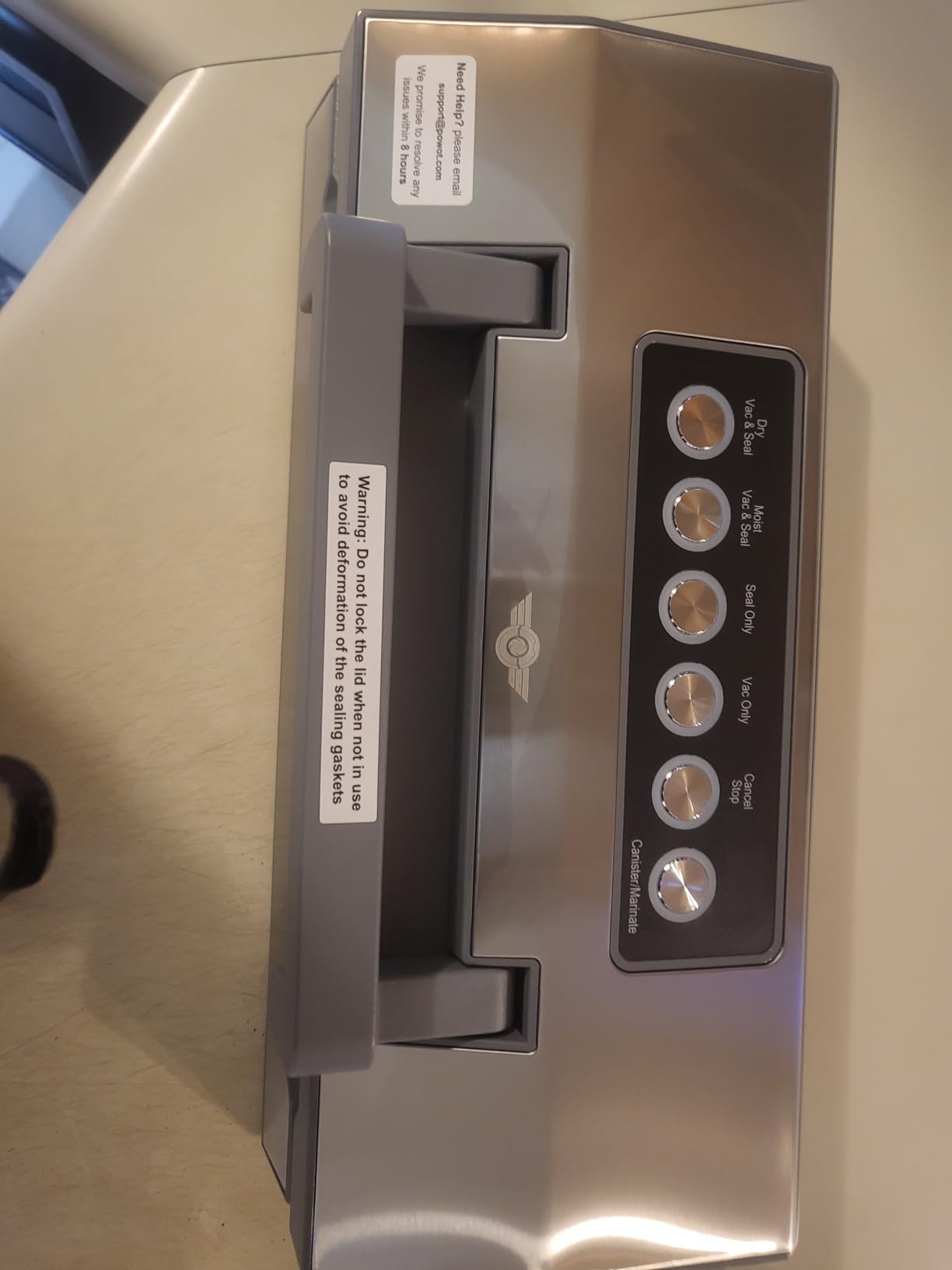 Precision Food Vacuum Sealer Machine, POWOT Fully Automatic Vacuum Sealing System, Commercial Food Vacuum Saver Pro, Double Heat Seal, Easy-Lock Handle, Built-in Cutter&Bag Storage, Hose&Bag Rolls customer photo 2